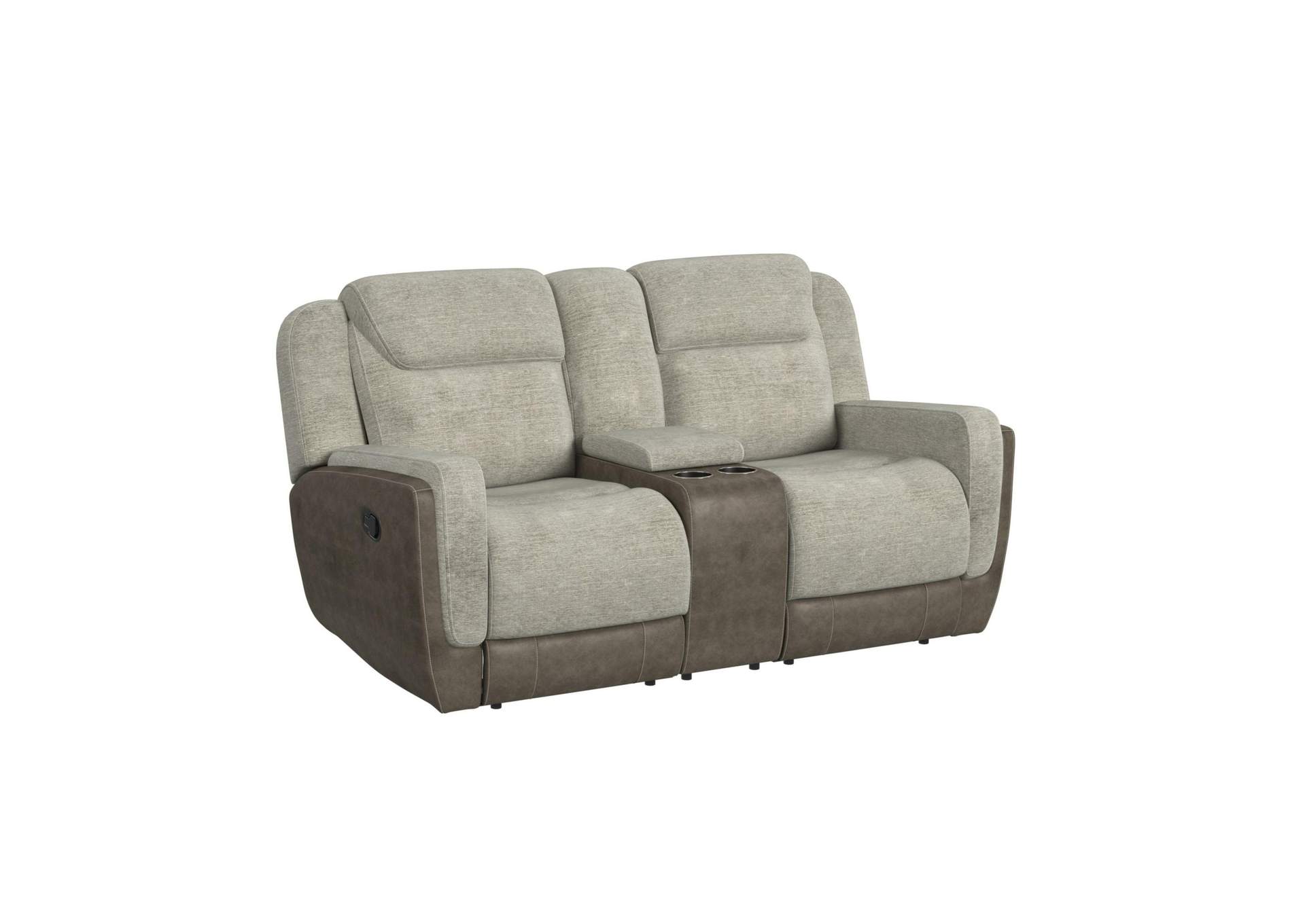 Hornet Motion Loveseat With Console In Rancho Taupe image 3