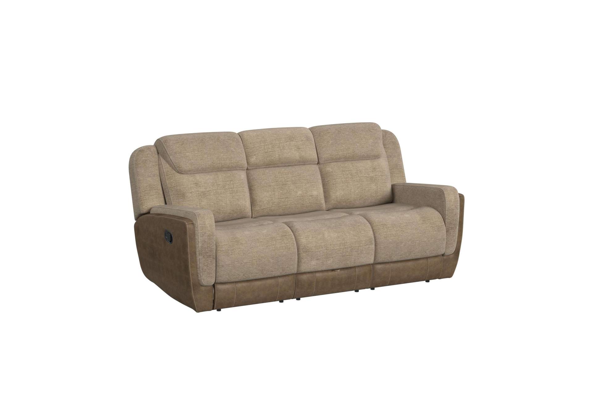 Hornet Motion Sofa With Drop Table Pws And Drawer In Rancho Beige image 3