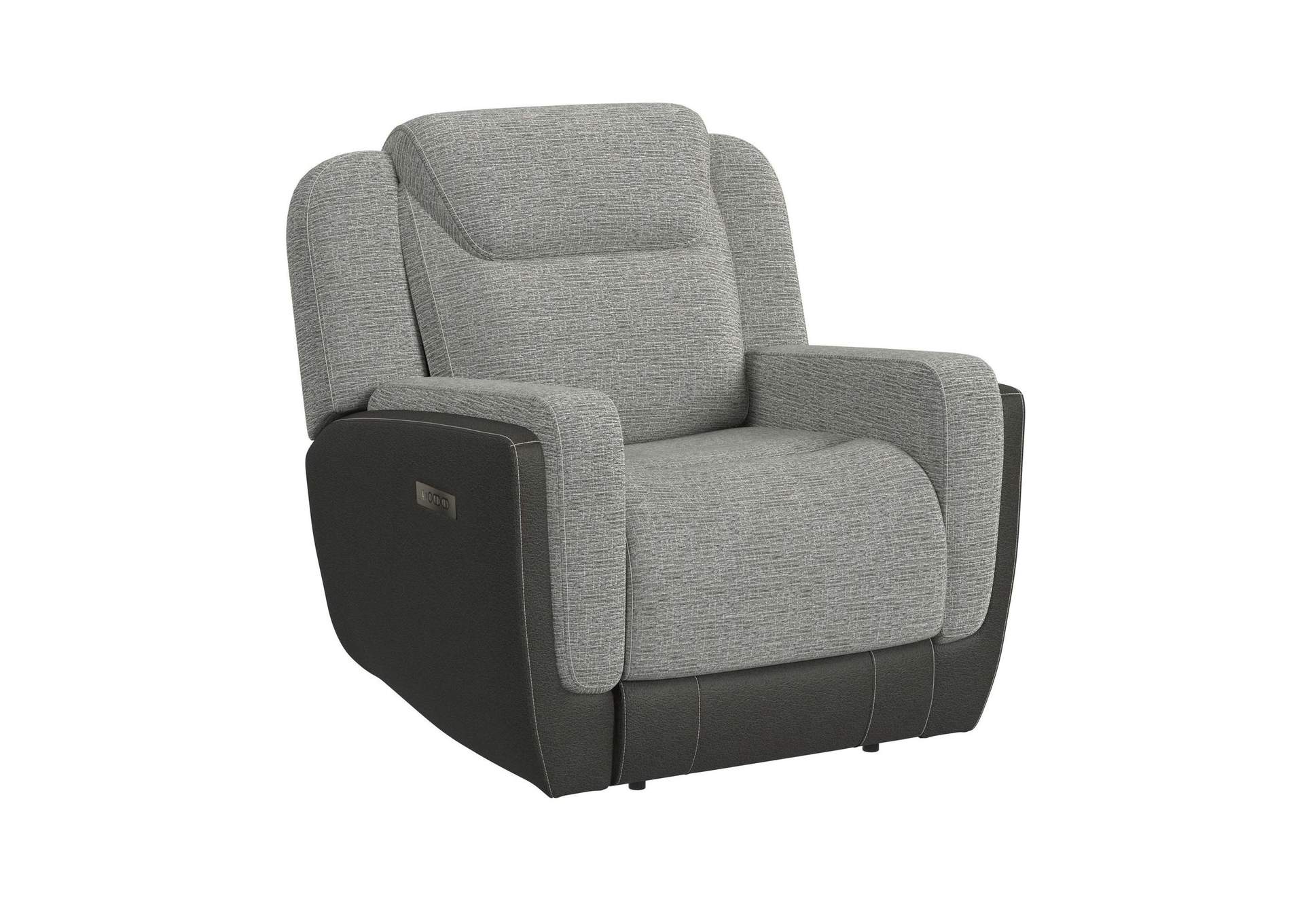 Hornet Power Motion Recliner With Power Headrest In Rancho Grey image 3