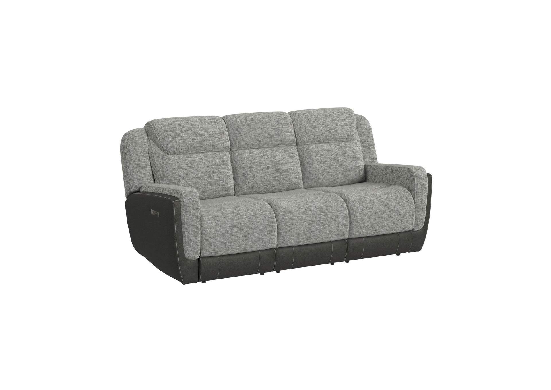 Hornet Power Motion Sofa With Power Headrest Drop Table And Pws In Rancho Grey image 3