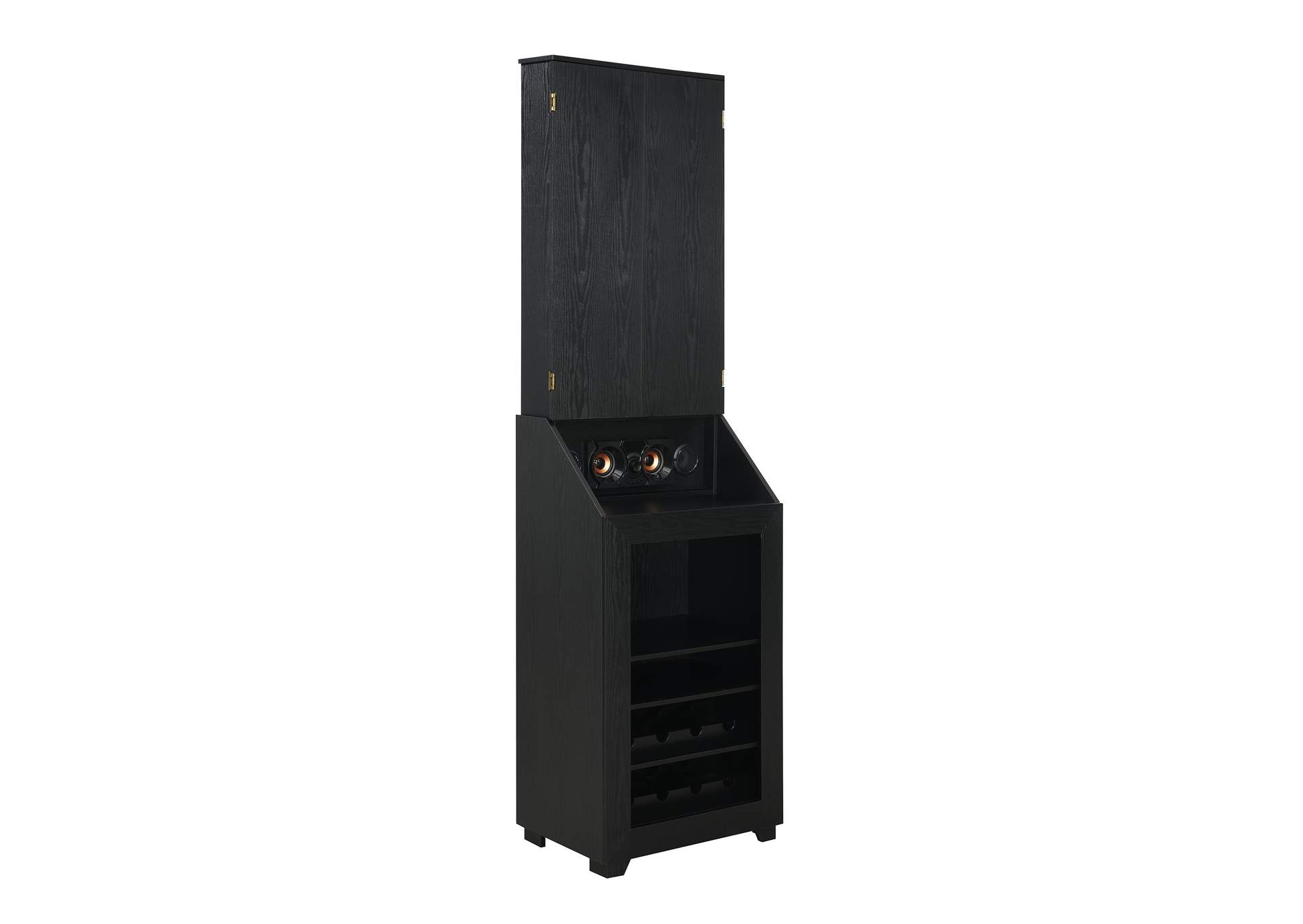 Hurricanes Dartboard Cabinet With Speaker And Led In Black 3A image 3