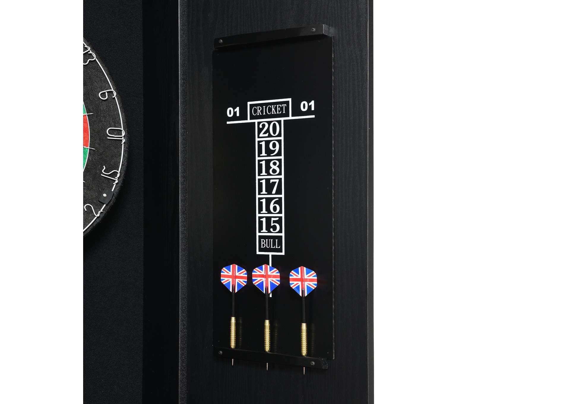 Hurricanes Dartboard Cabinet With Speaker And Led In Black 3A image 9