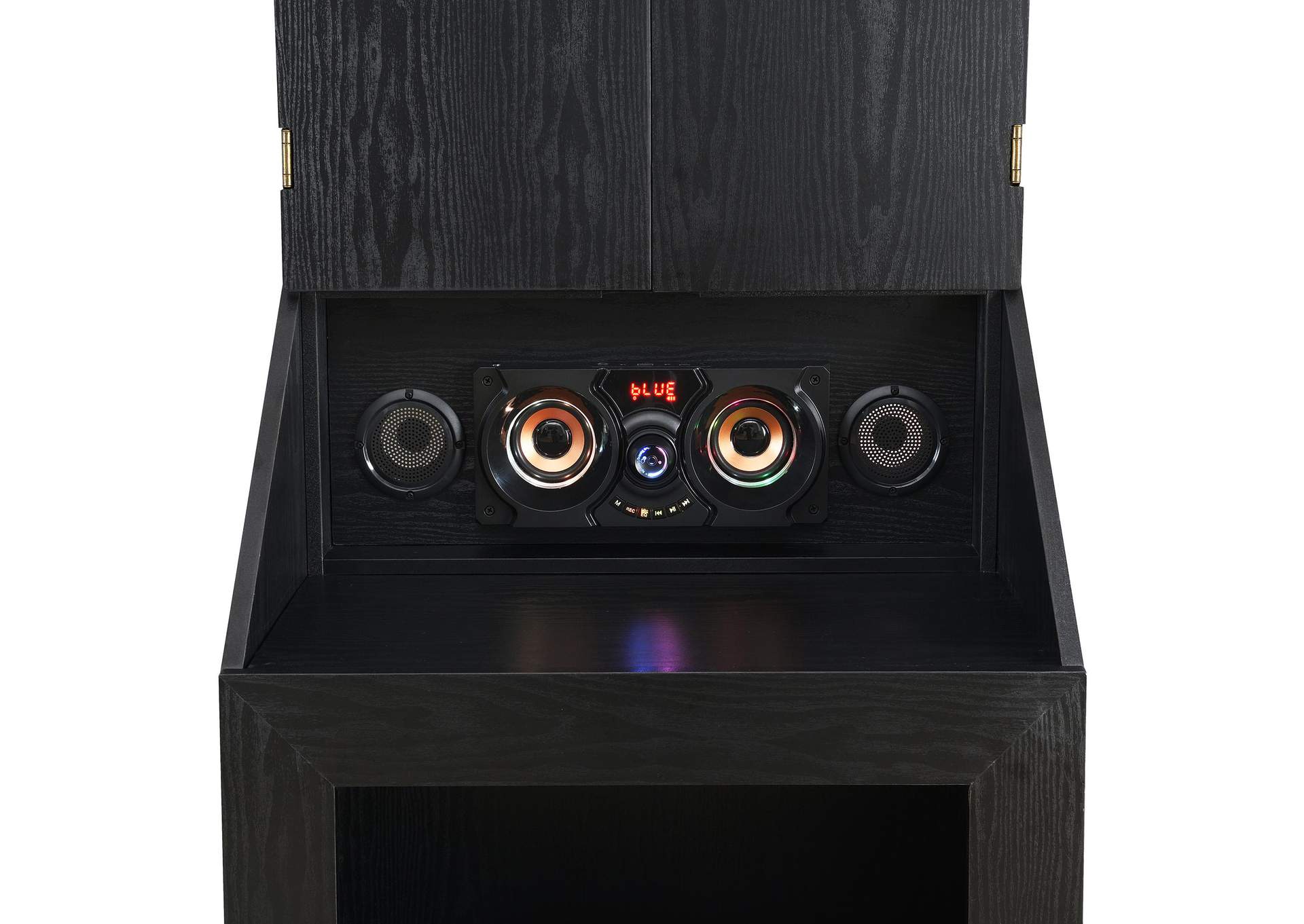 Hurricanes Dartboard Cabinet With Speaker And Led In Black 3A image 10