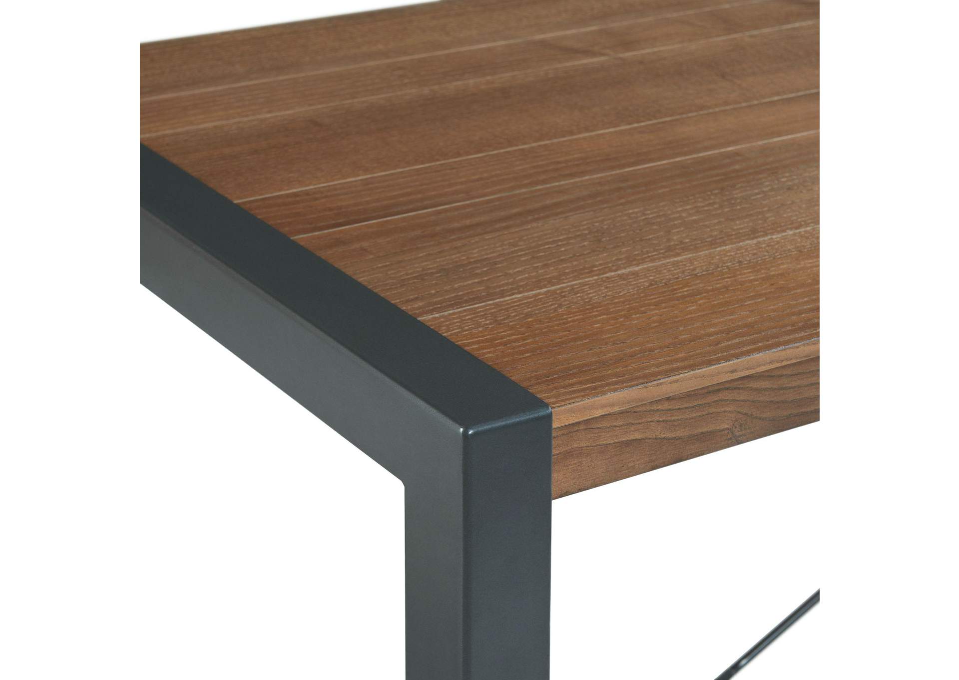 Industrial Rectangular Dining Table In Walnut image 3