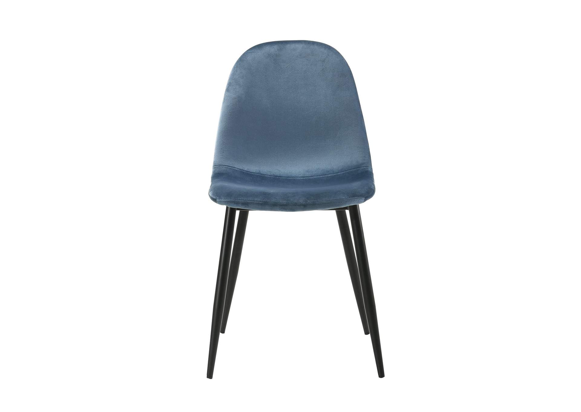 Isadora Side Chair In Navy Blue Velvet 2 Per Pack 3A