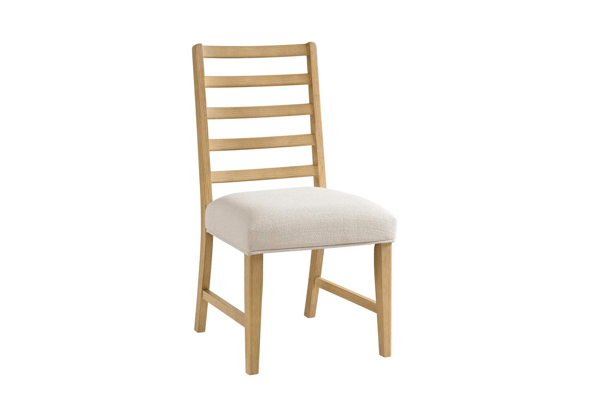 Island Ladder Back Dining Side Chair With Noha Ivory Fabric In Natural 2 Per Carton image 6