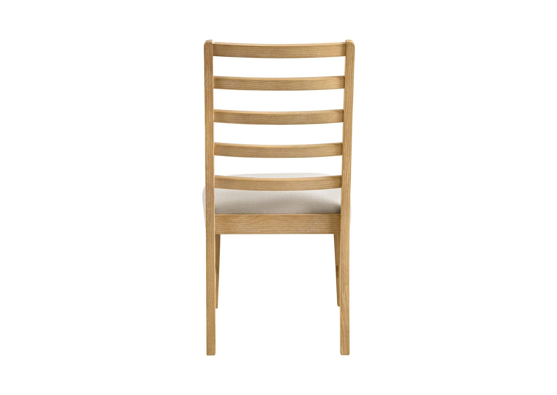 Island Ladder Back Dining Side Chair With Noha Ivory Fabric In Natural 2 Per Carton image 8