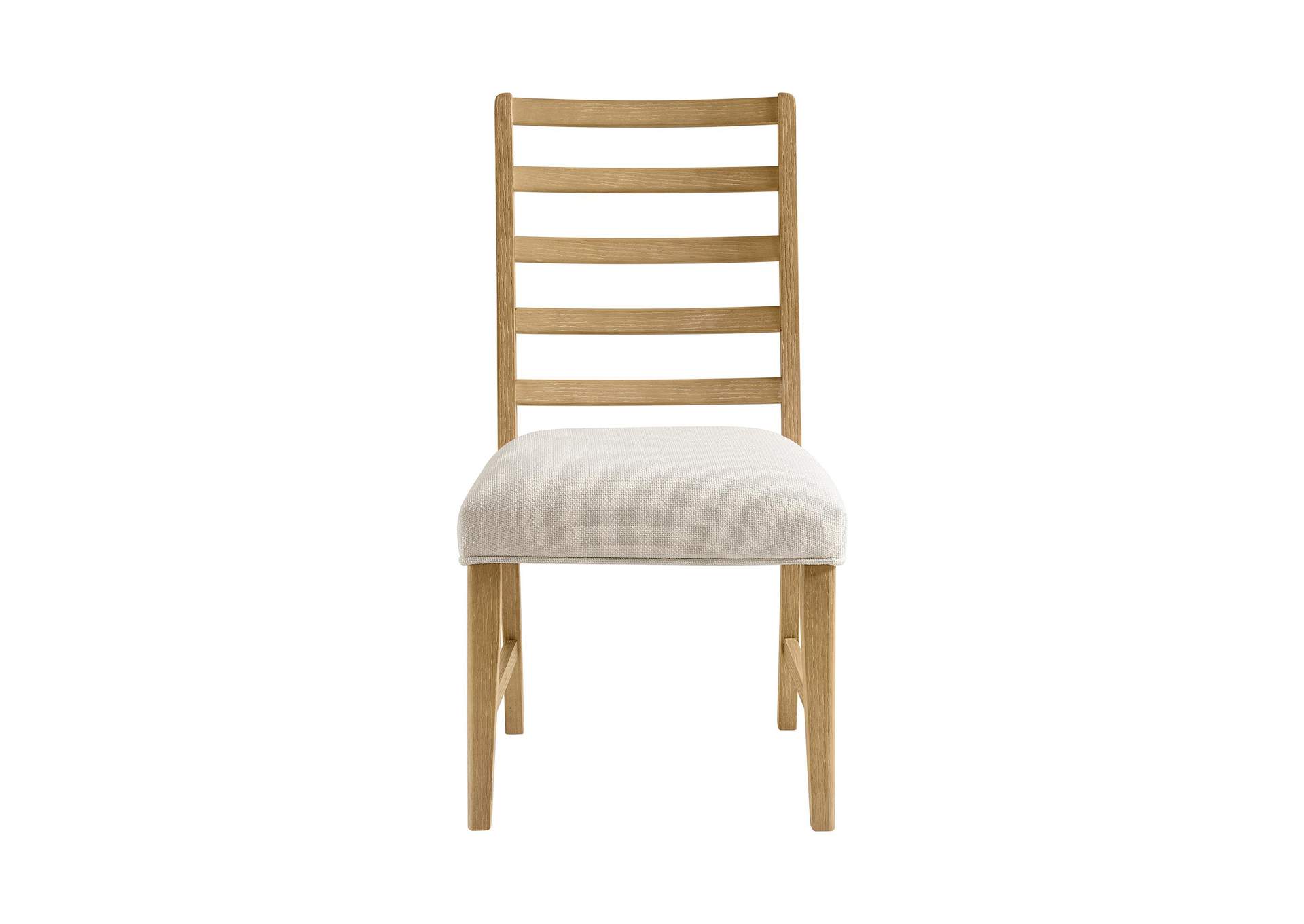 Island Ladder Back Dining Side Chair With Noha Ivory Fabric In Natural 2 Per Carton image 7
