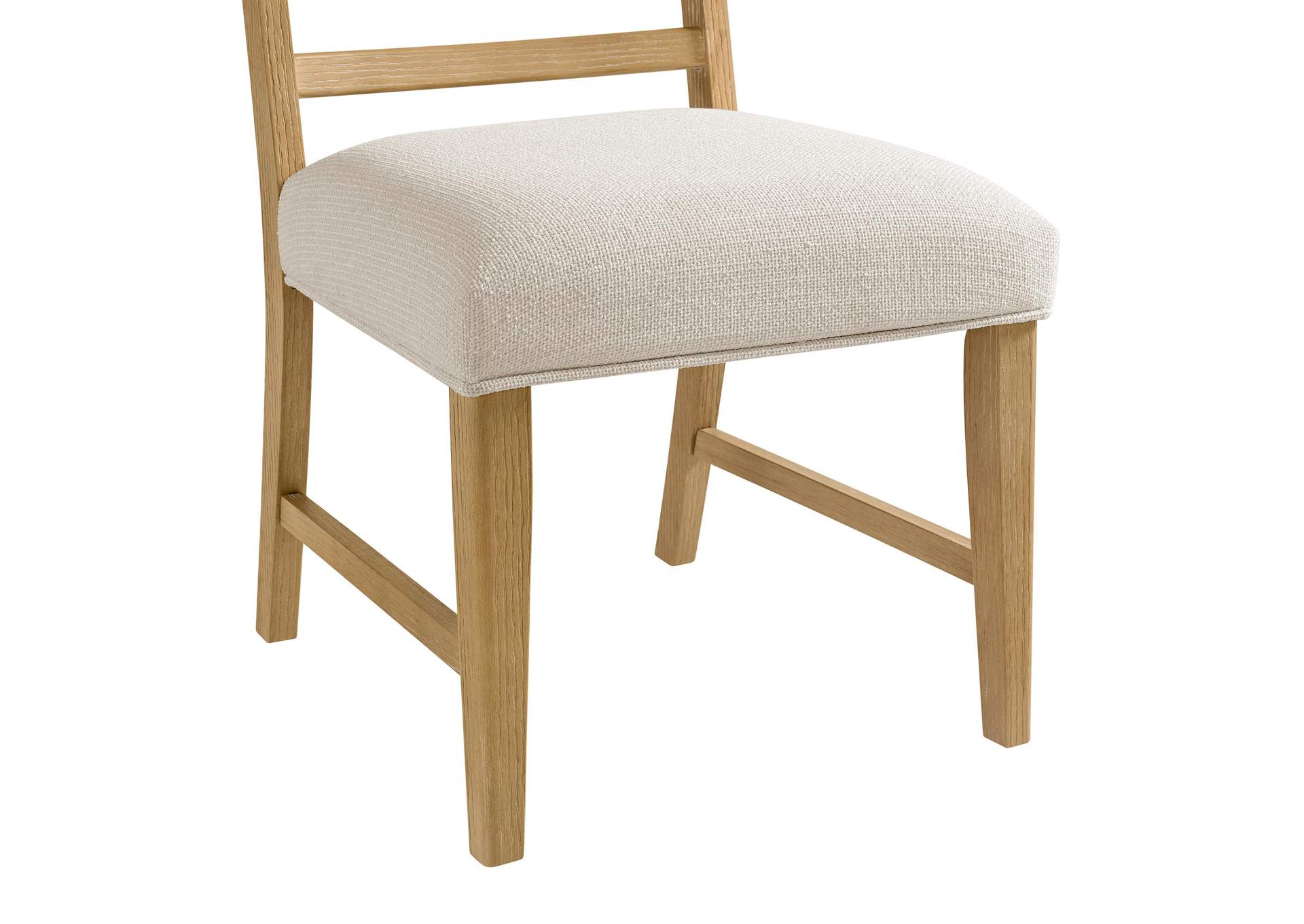 Island Ladder Back Dining Side Chair With Noha Ivory Fabric In Natural 2 Per Carton image 5