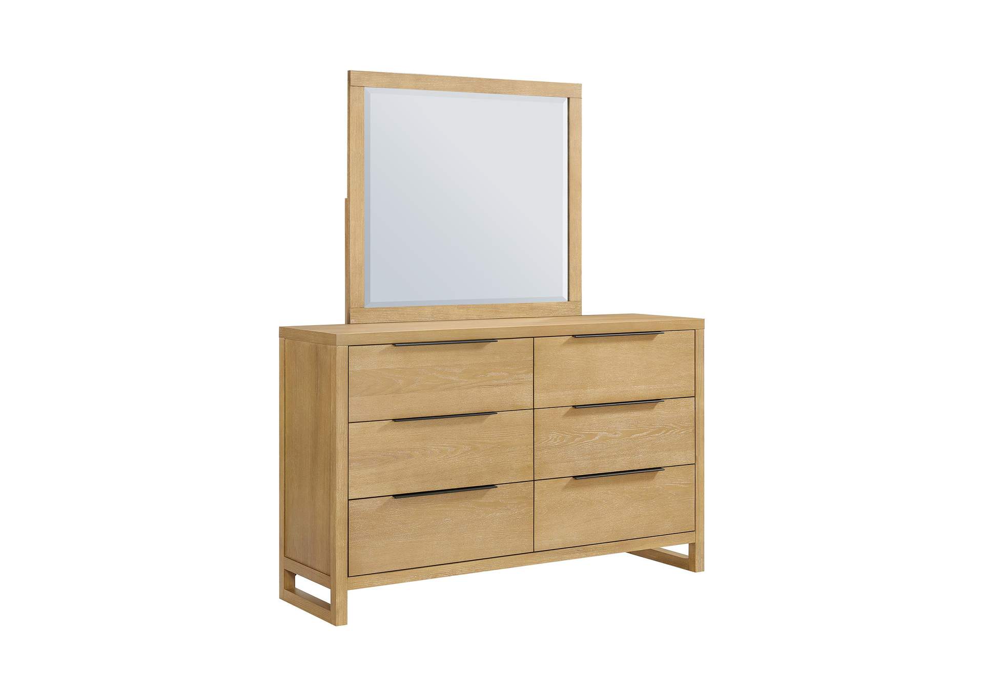 Island Dresser And Mirror Set In Natural image 6