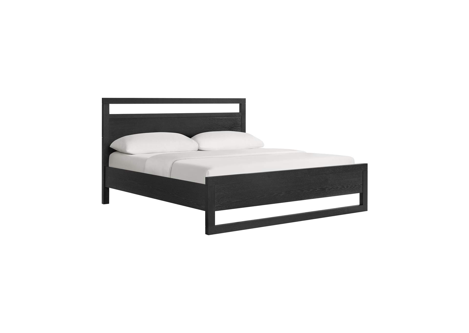 Island King Wooden Panel Bed In Black image 5