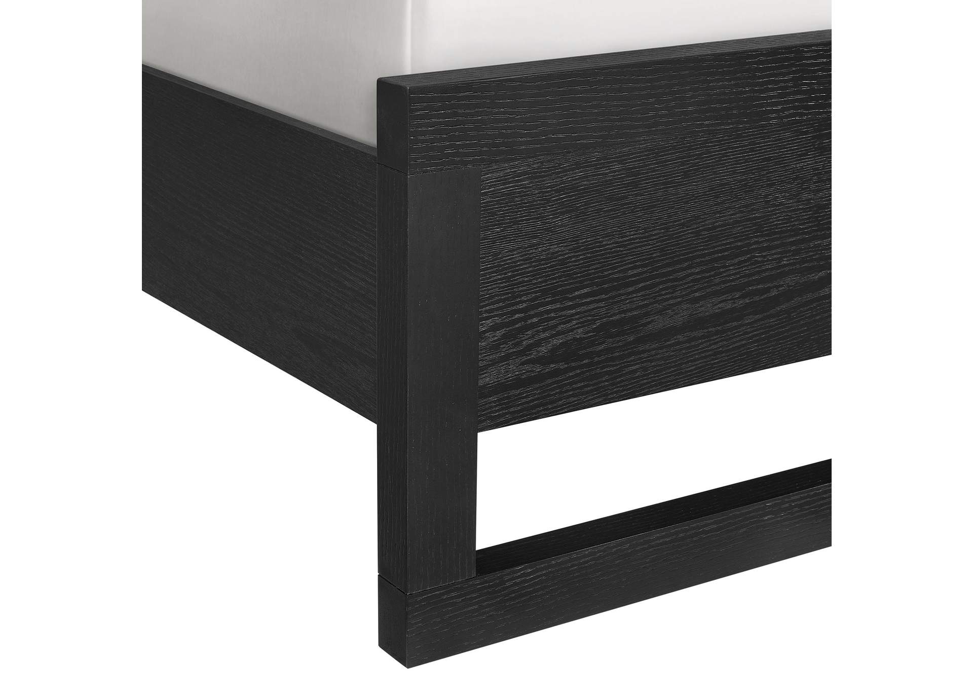 Island King Wooden Panel Bed In Black image 4