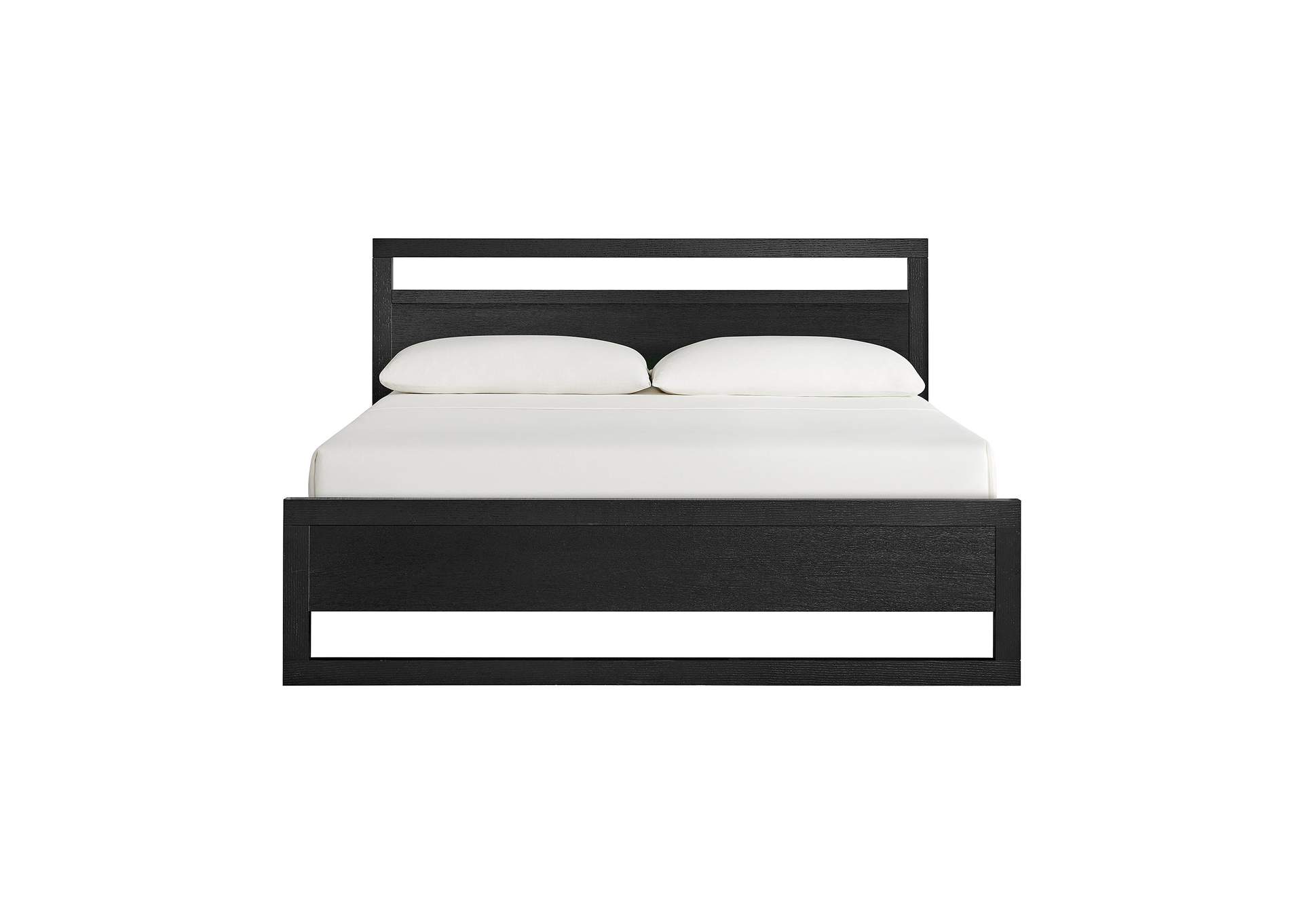 Island King Wooden Panel Bed In Black image 6