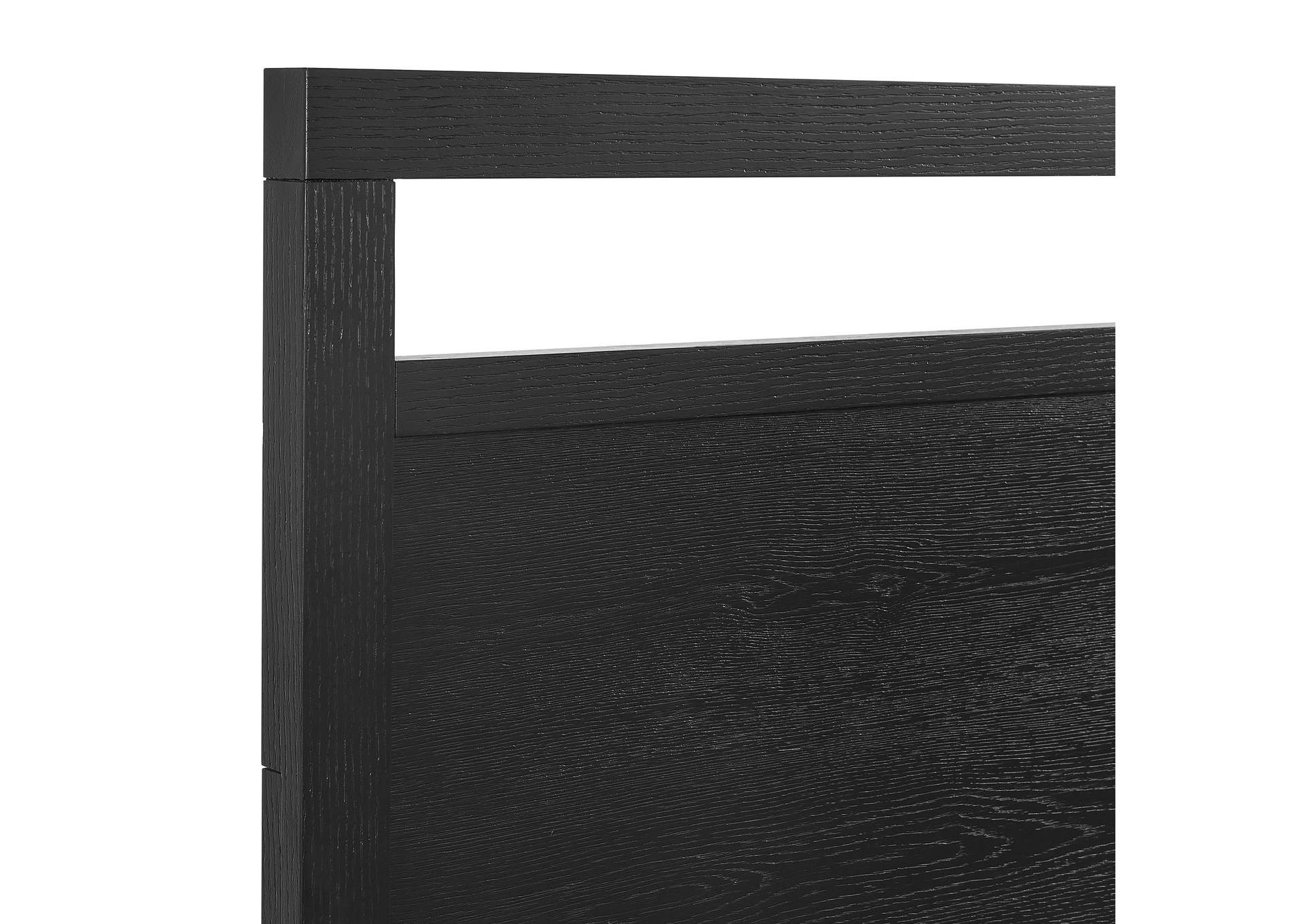 Island King Wooden Panel Bed In Black image 3