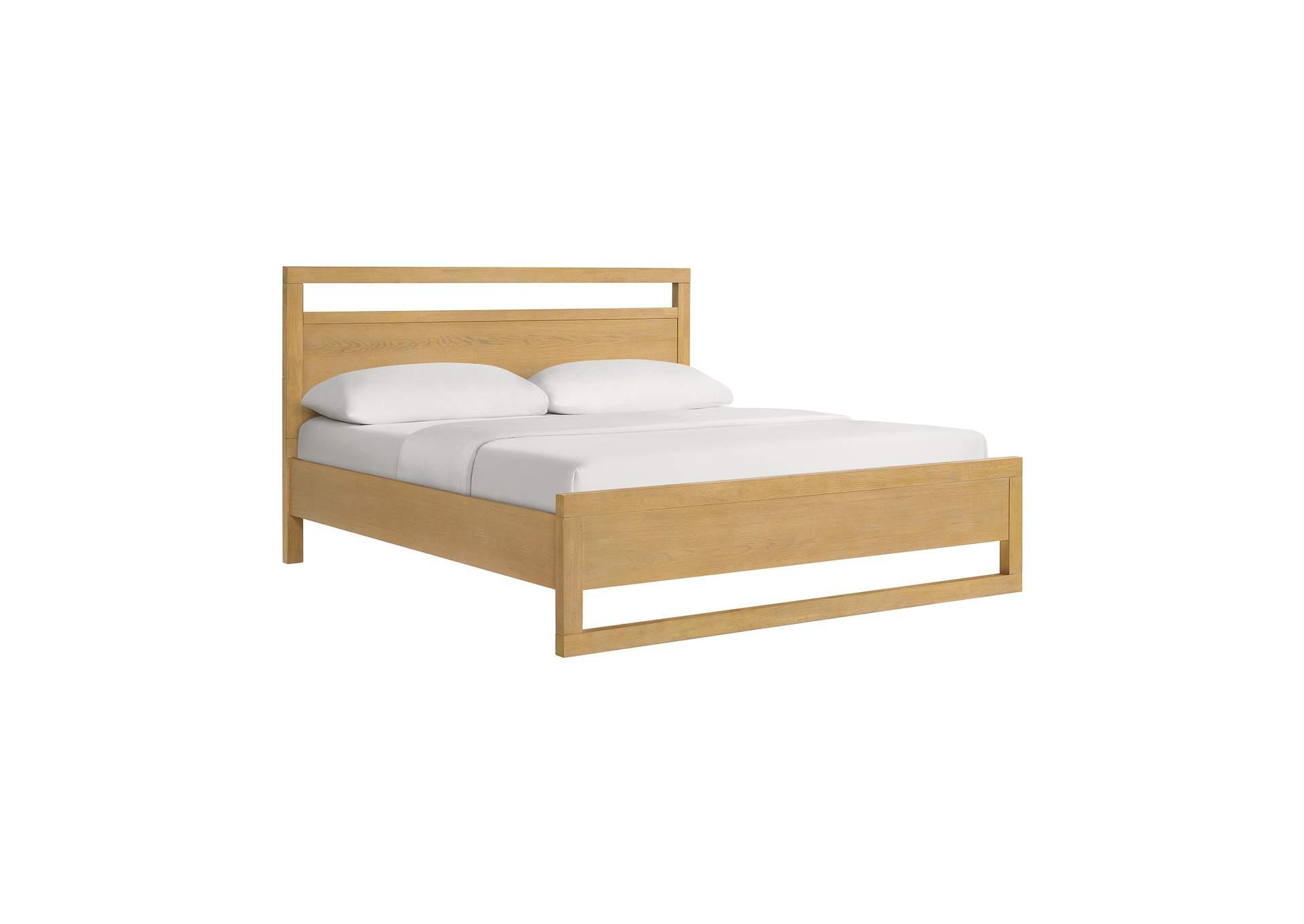 Island King Wooden Panel Bed In Natural image 5