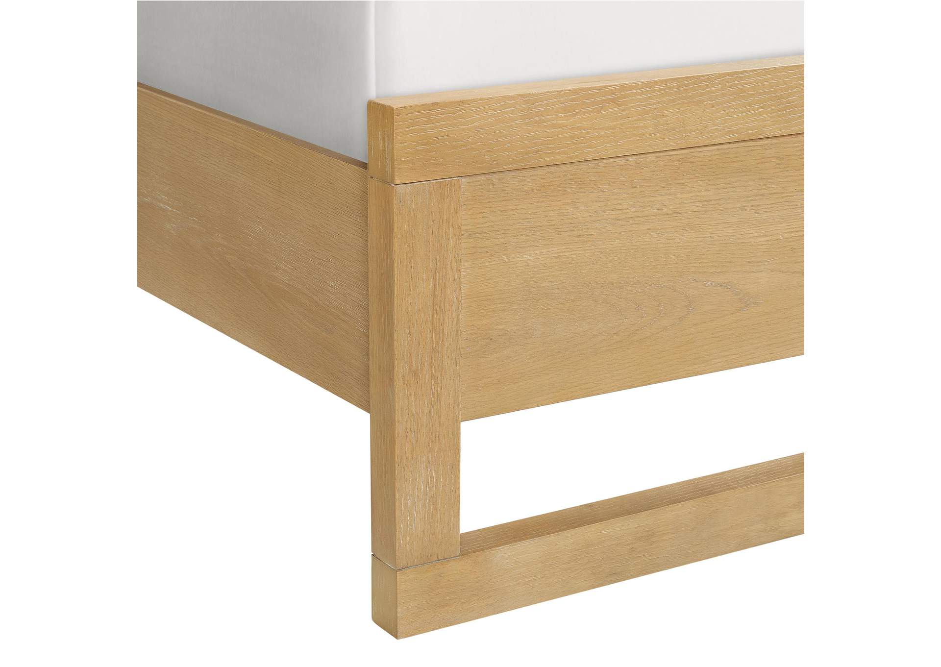Island Queen Wooden Panel Bed In Natural image 4