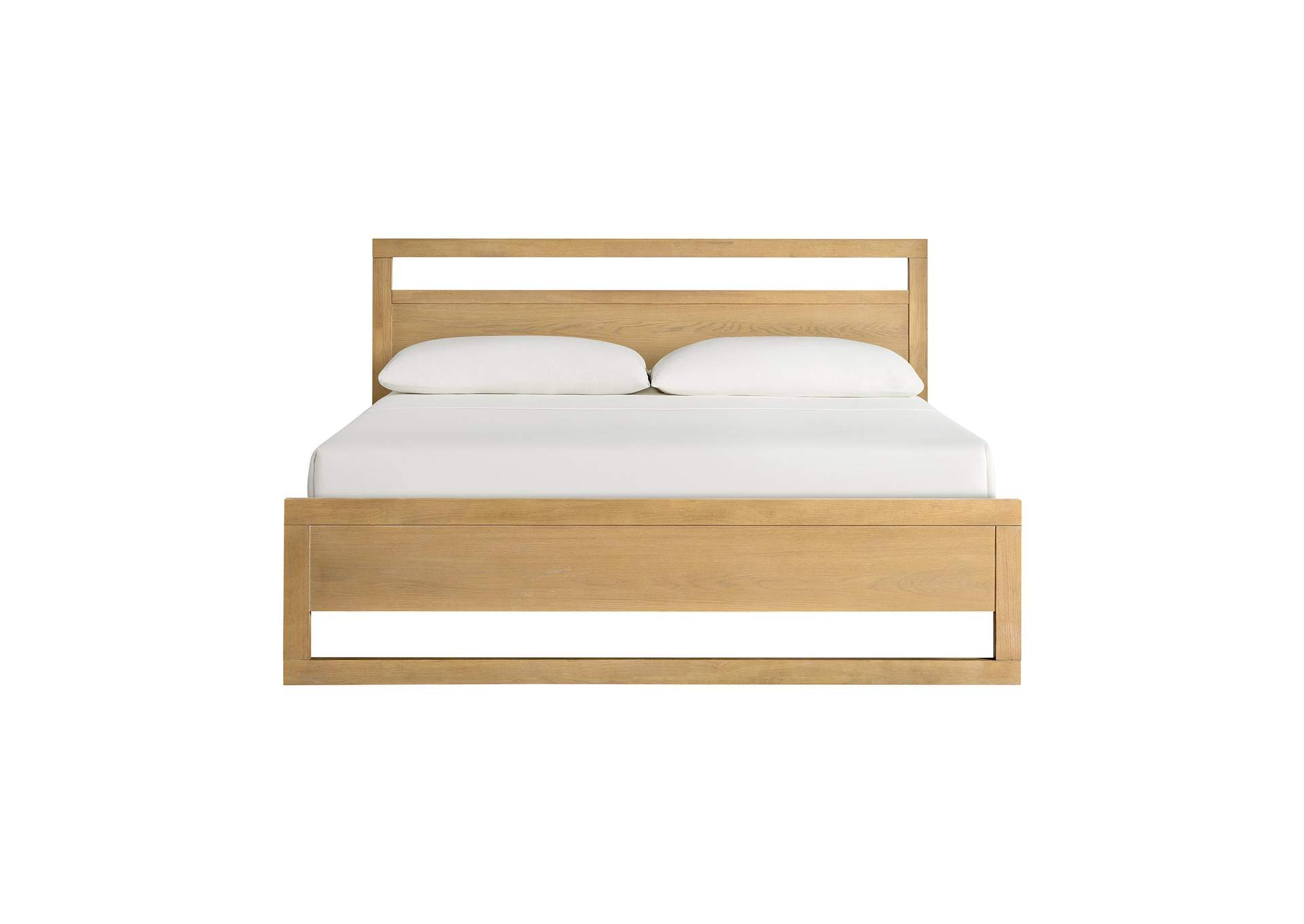 Island King Wooden Panel Bed In Natural image 6