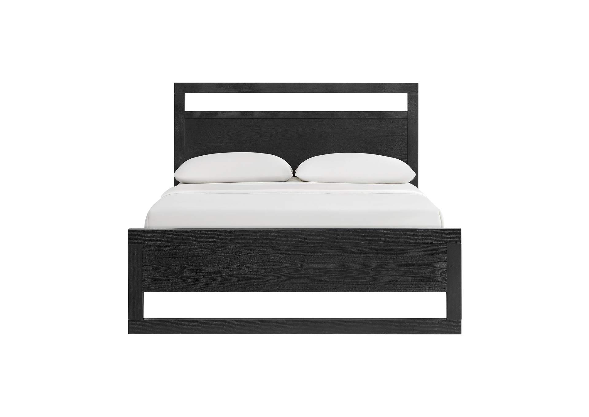 Island Queen Wooden Panel Bed In Black image 6