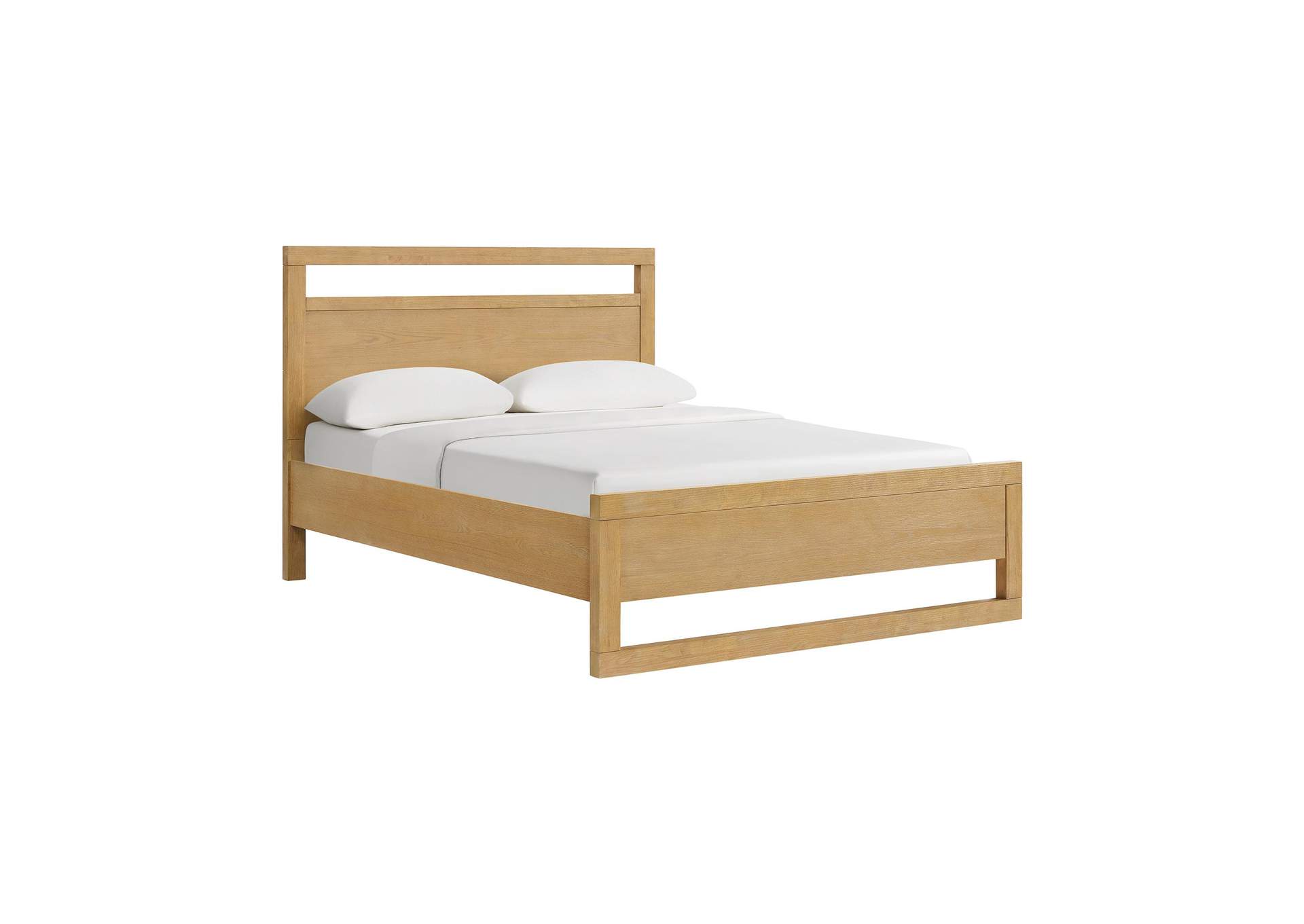 Island Queen Wooden Panel Bed In Natural image 5