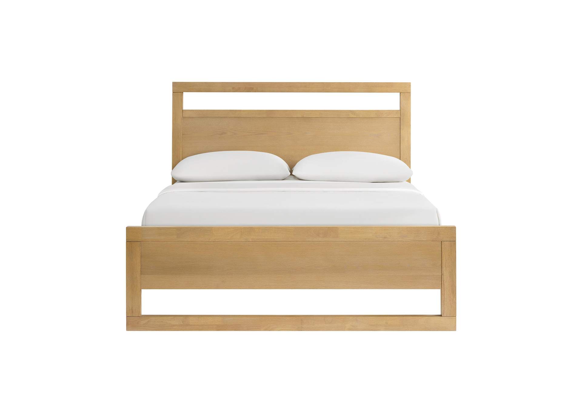 Island Queen Wooden Panel Bed In Natural image 6