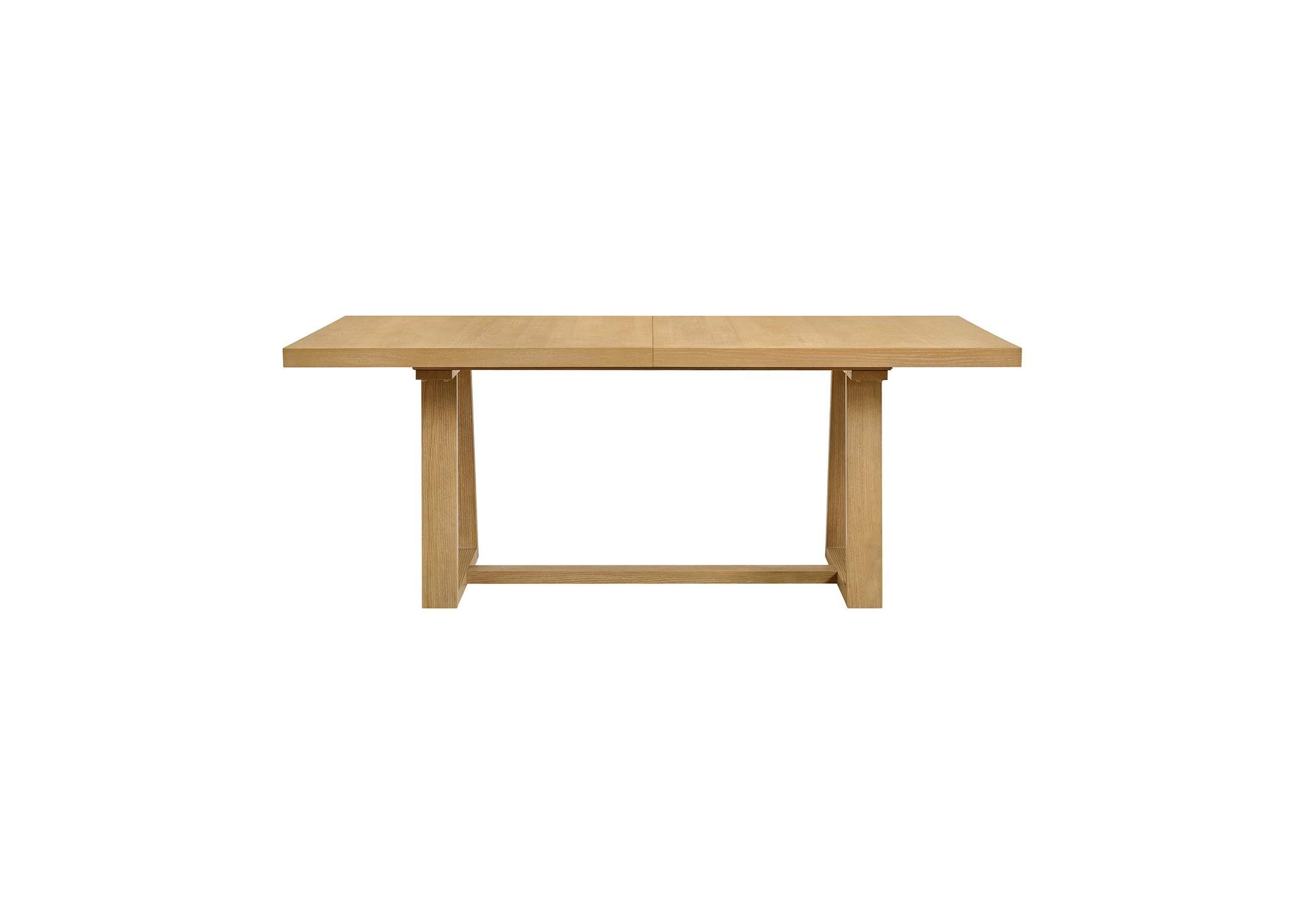 Island Rectangular Dining Table With 18 Leaf In Natural image 7