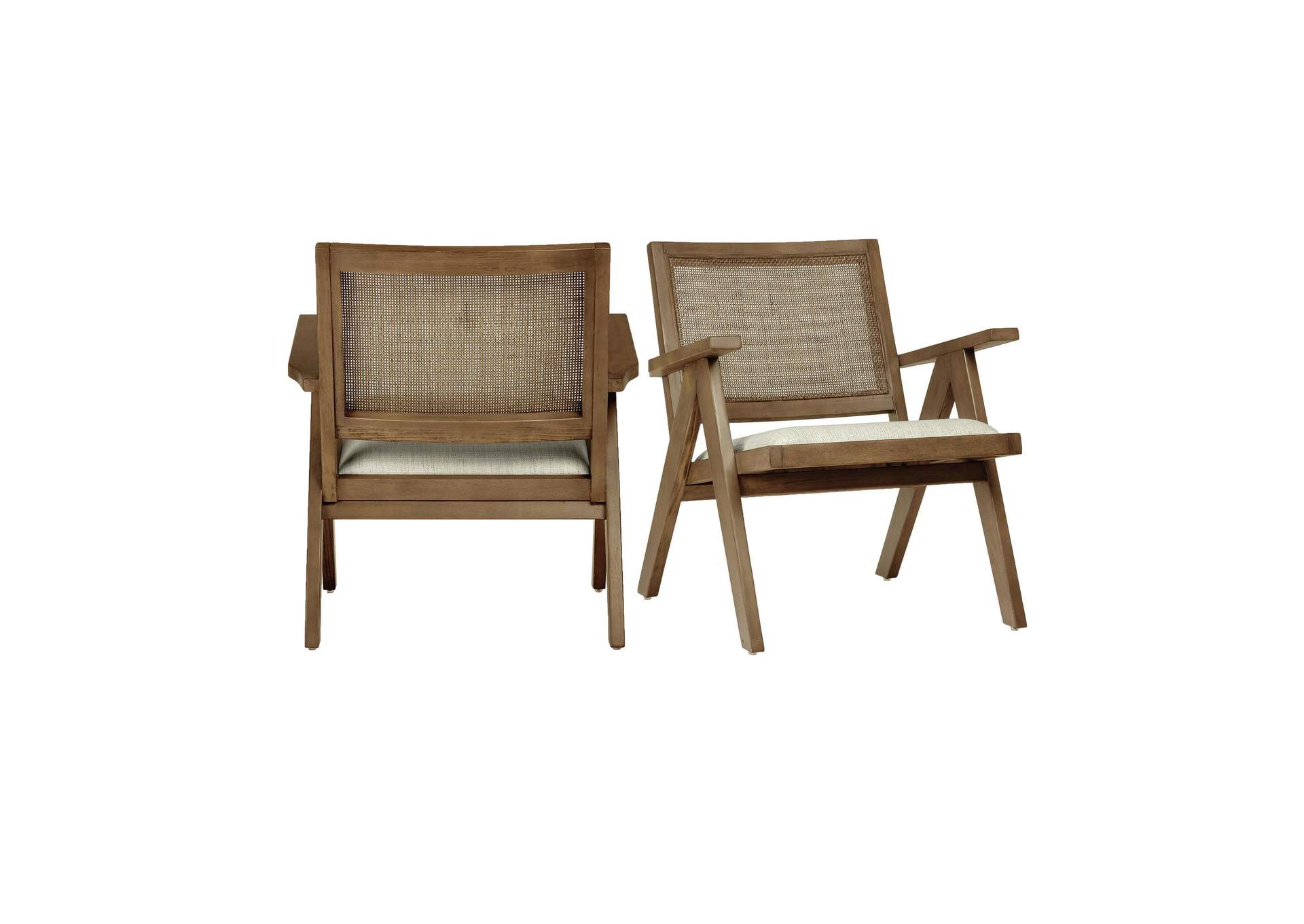 Jr Lounge Arm Chair Dover White Fabric In Smoke Brown image 12