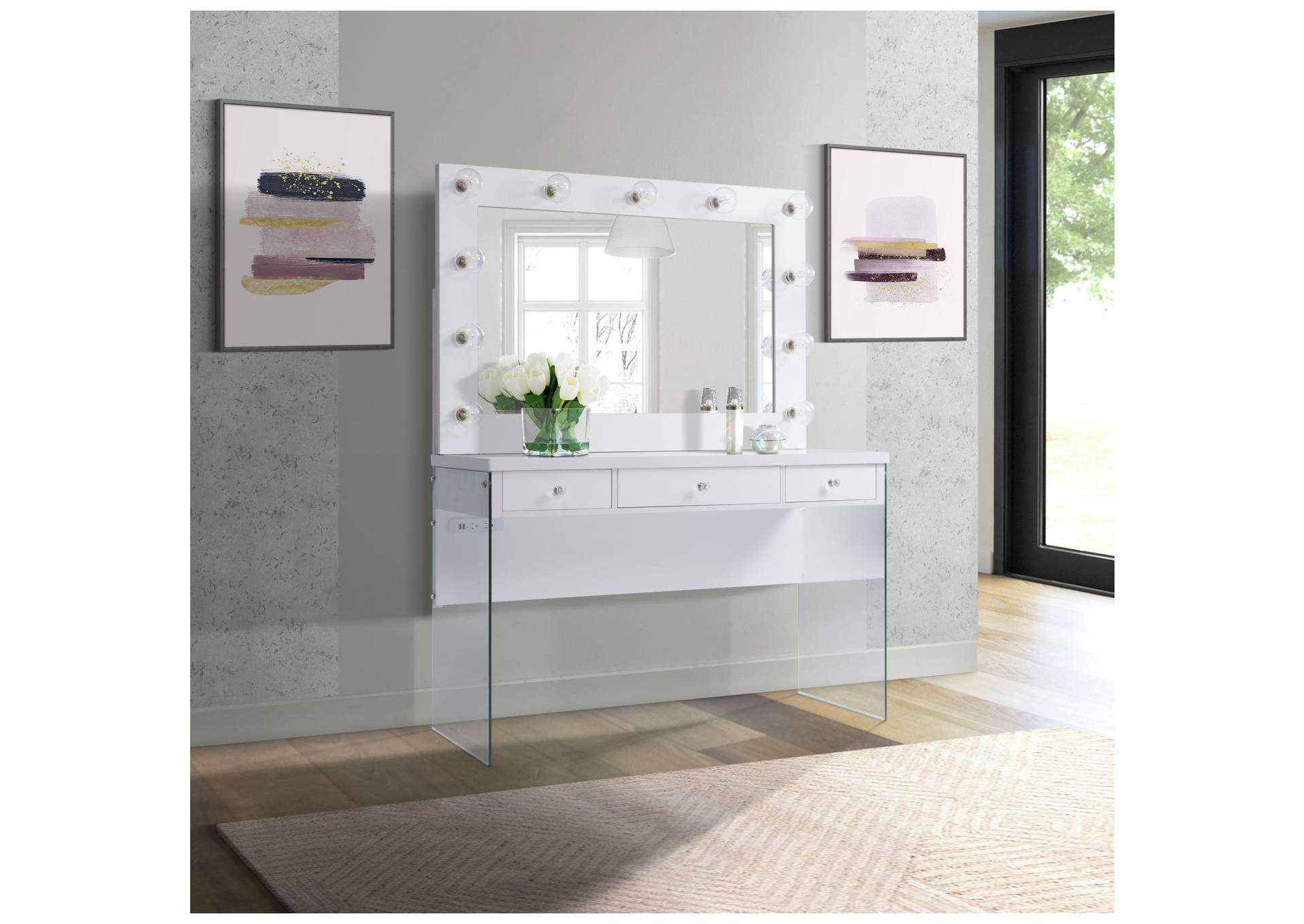 Jacey Complete Dressing Table With Lightbulbs image 1