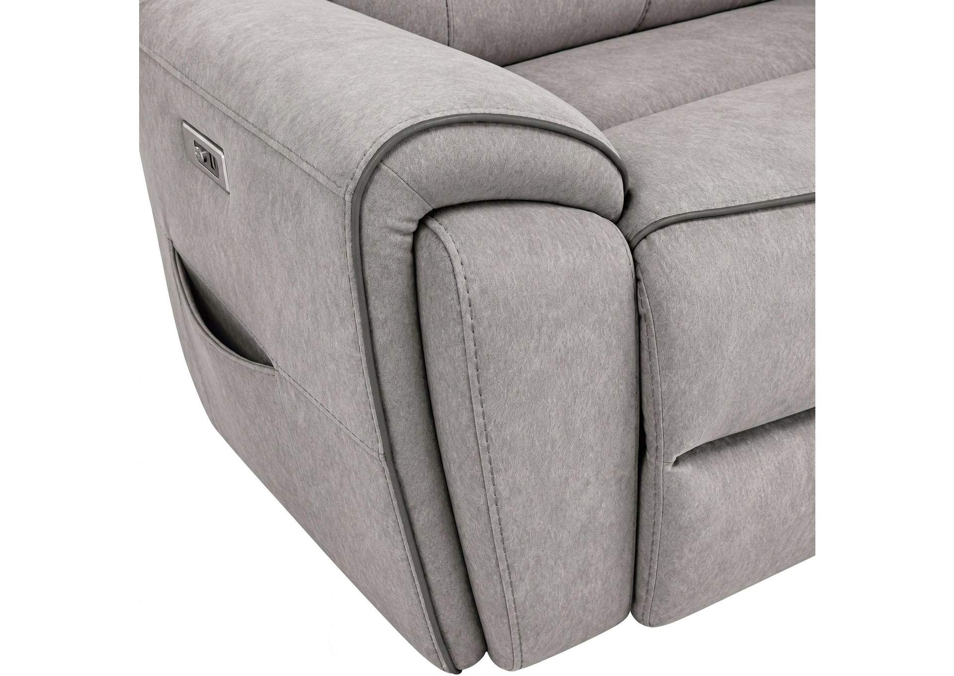 Jackpot P1 Recliner In Explore Light Grey image 5