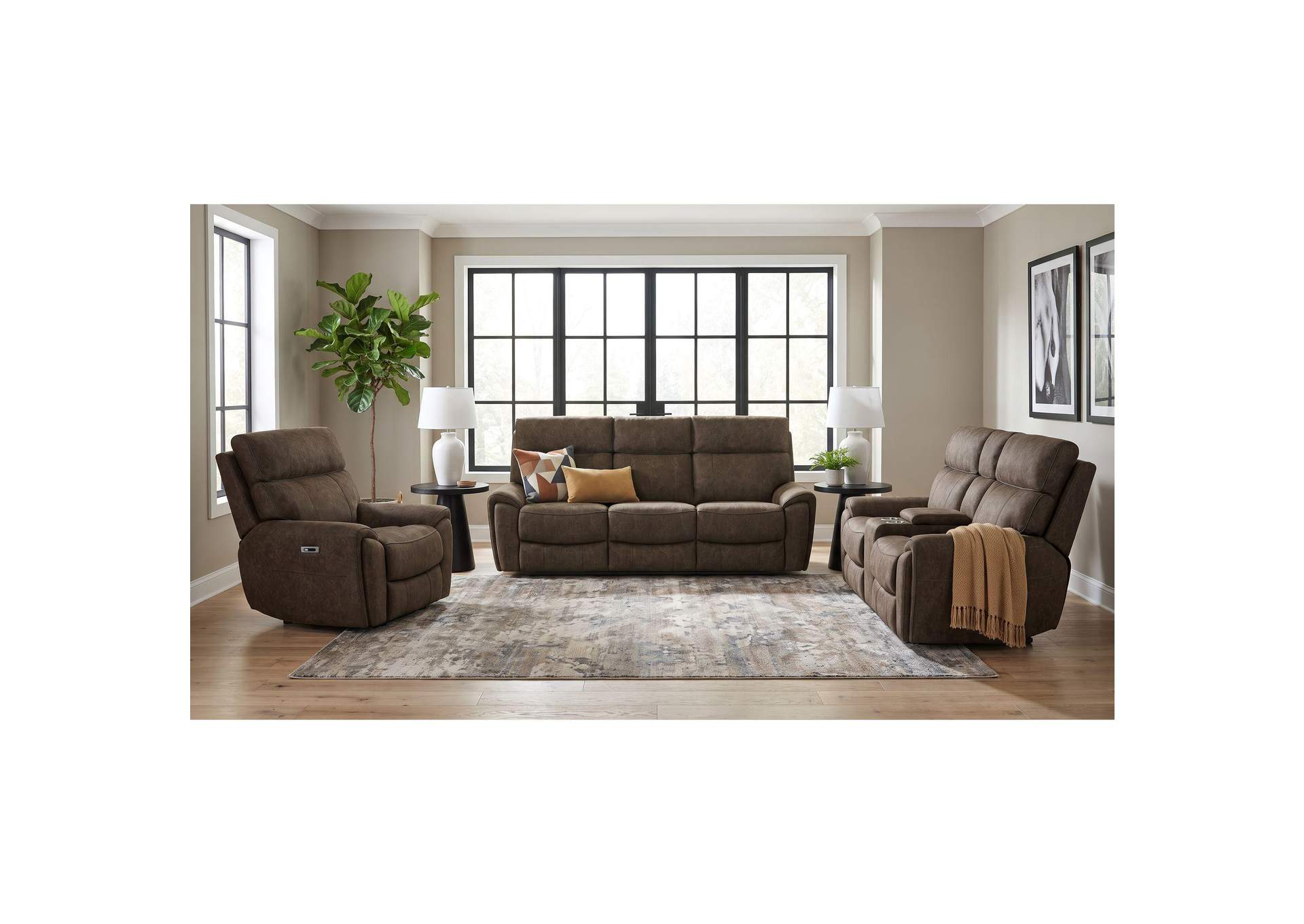 Jackpot P1 Sofa With Heat Massage In Explore Chocolate image 1