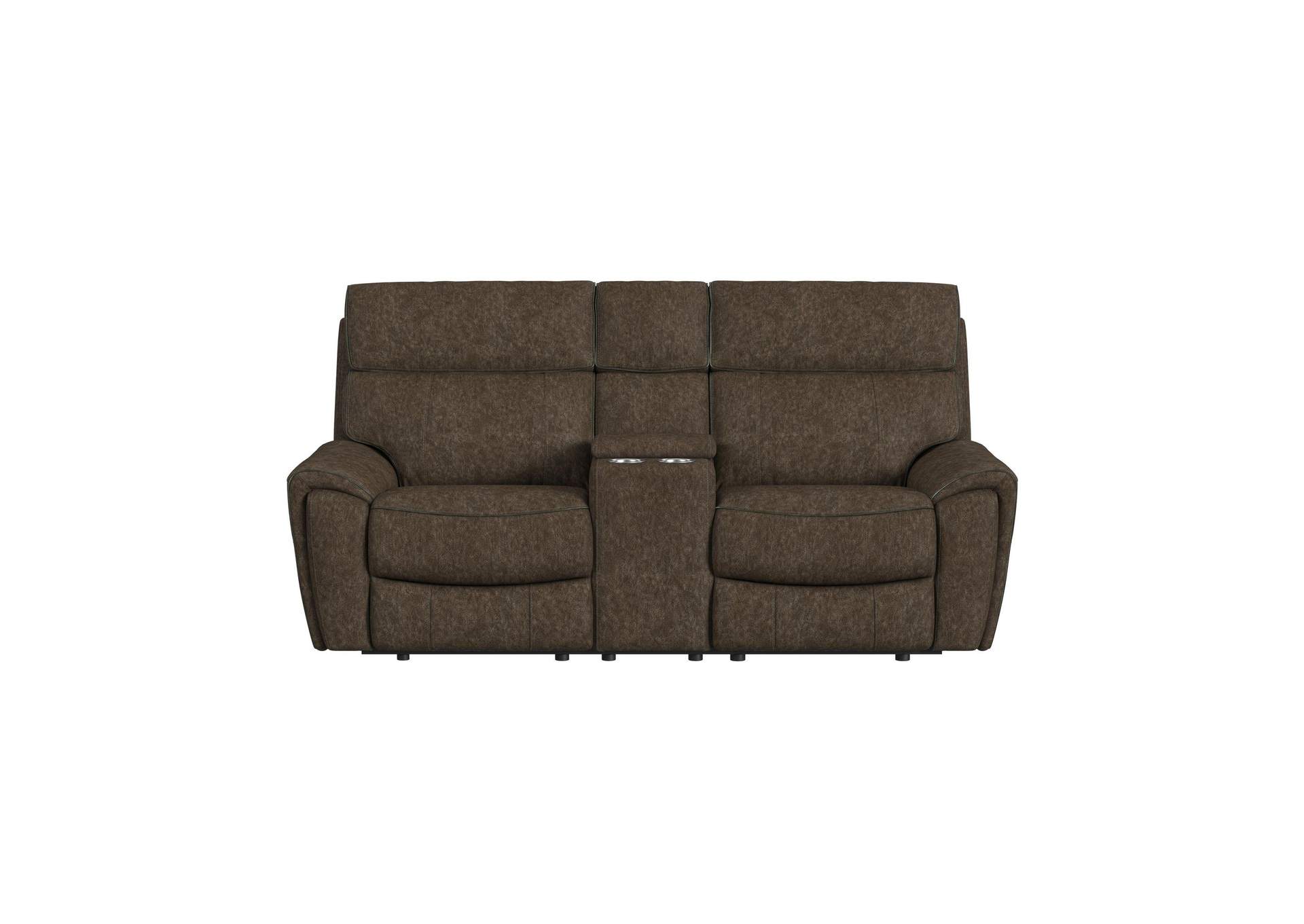 Jackpot P1 Loveseat With Console In Explore Chocolate image 4