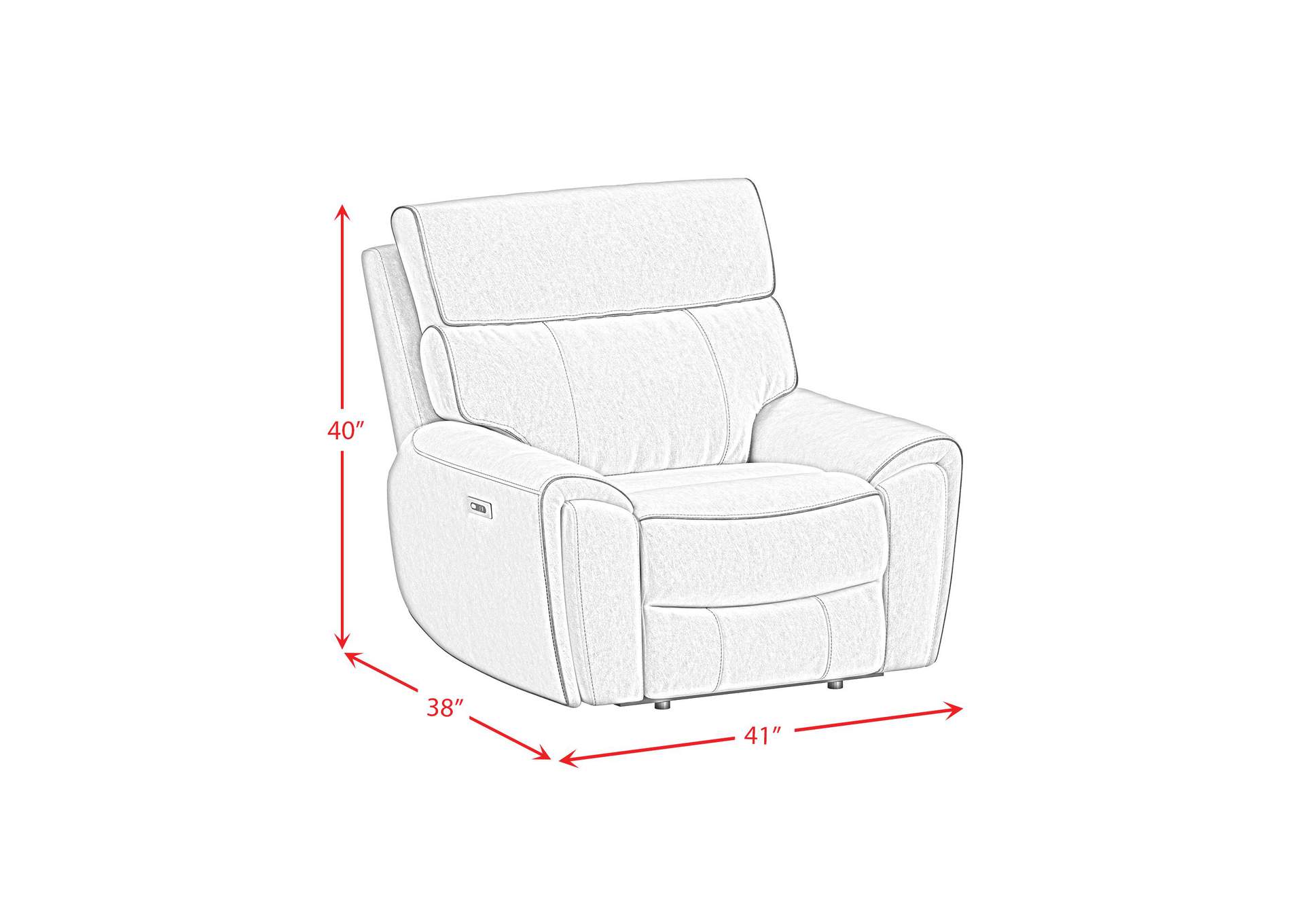 Jackpot P1 Recliner In Explore Light Grey image 6