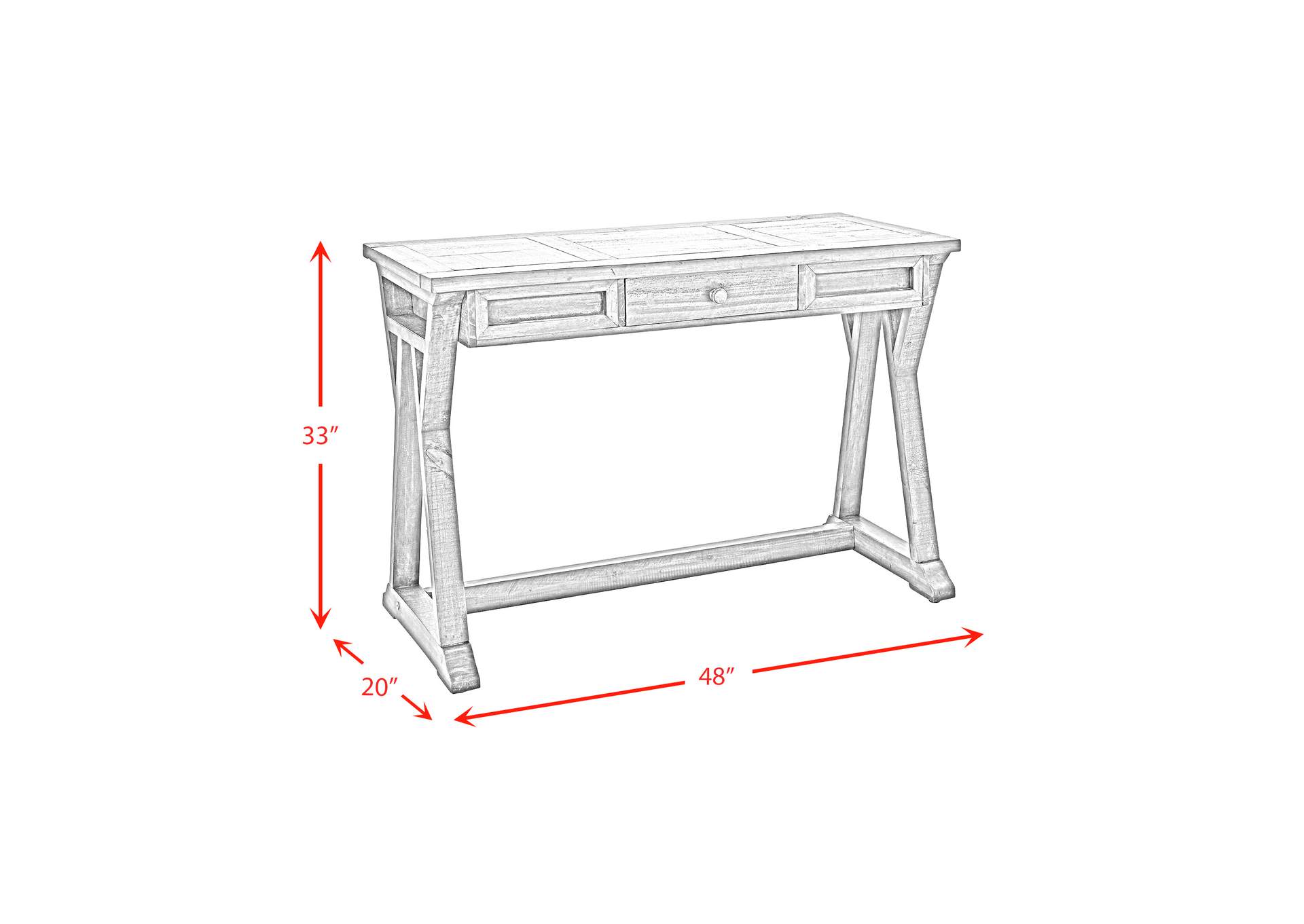 Jasper Writing Desk Latte Finish