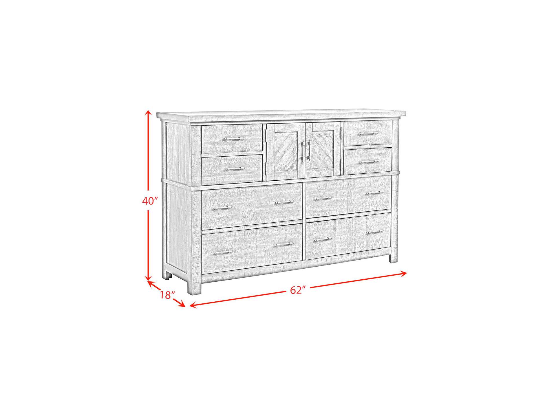 Jax Dresser In Cherry image 4