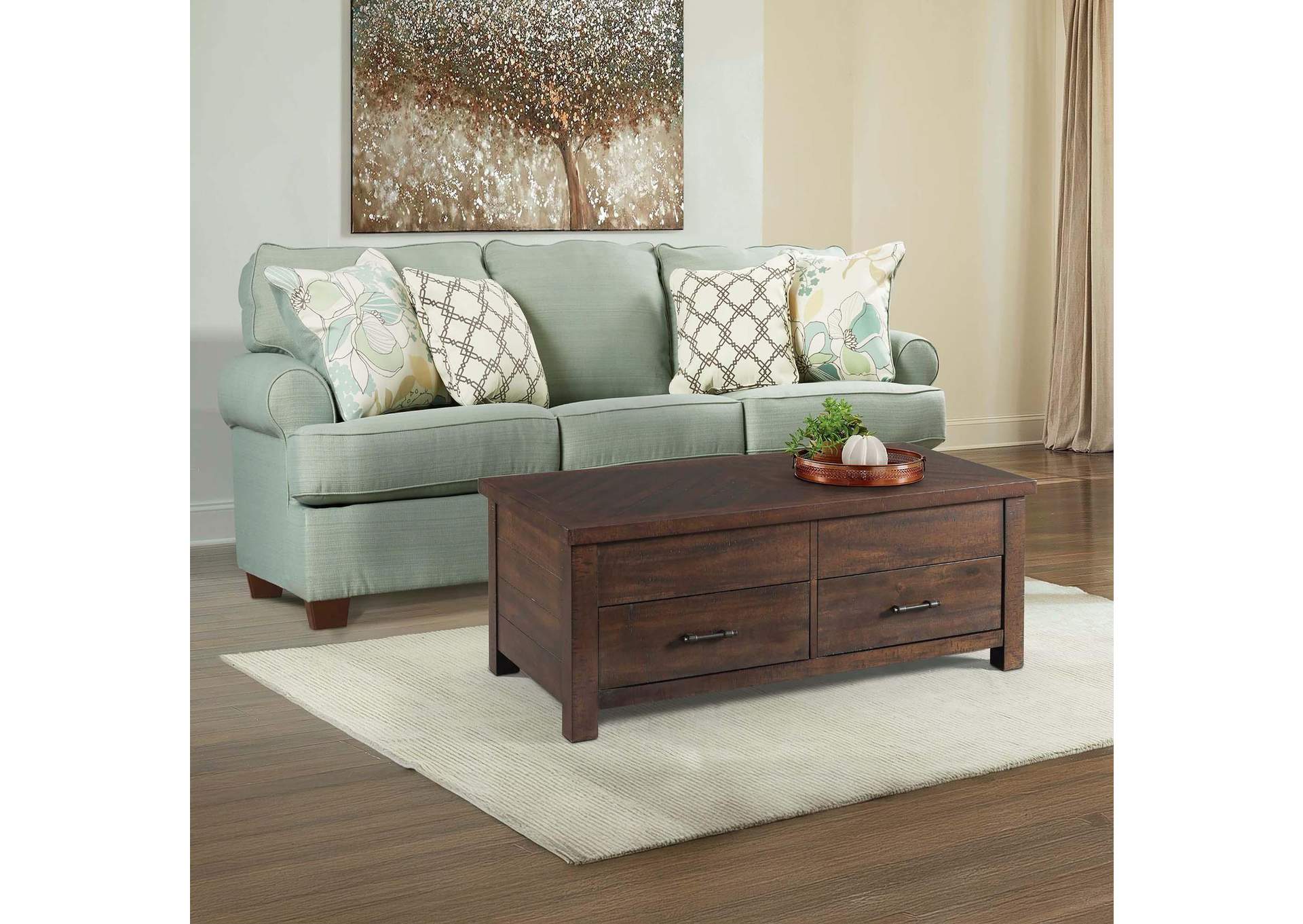 Jax Coffee Table With Lift Top In Cherry image 1