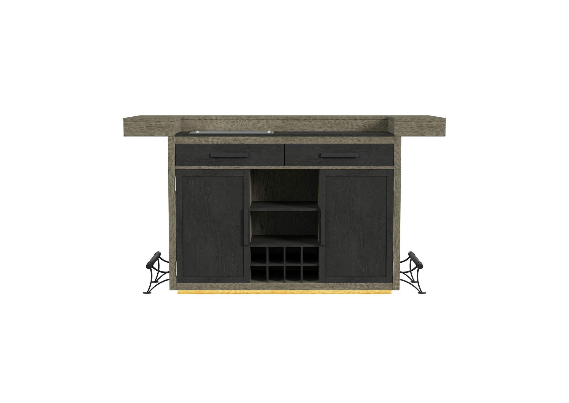 Jemma Bar Table With Light In Grey And Dark Espresso image 9