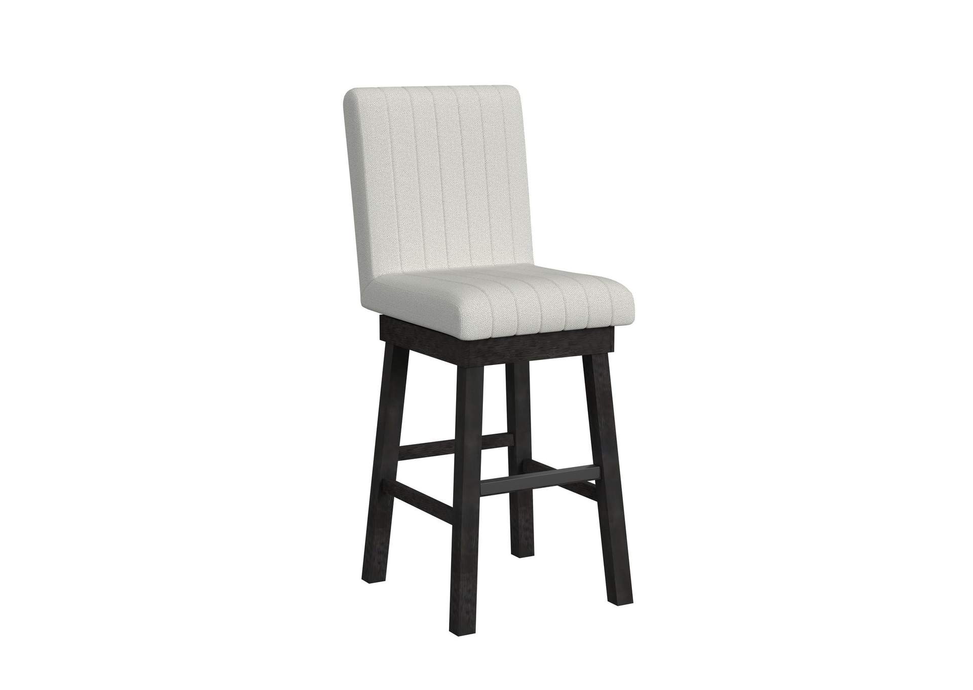 Jemma Swivel Bar Stool With Beige Linen In Dark Espresso 2 Per Carton image 7