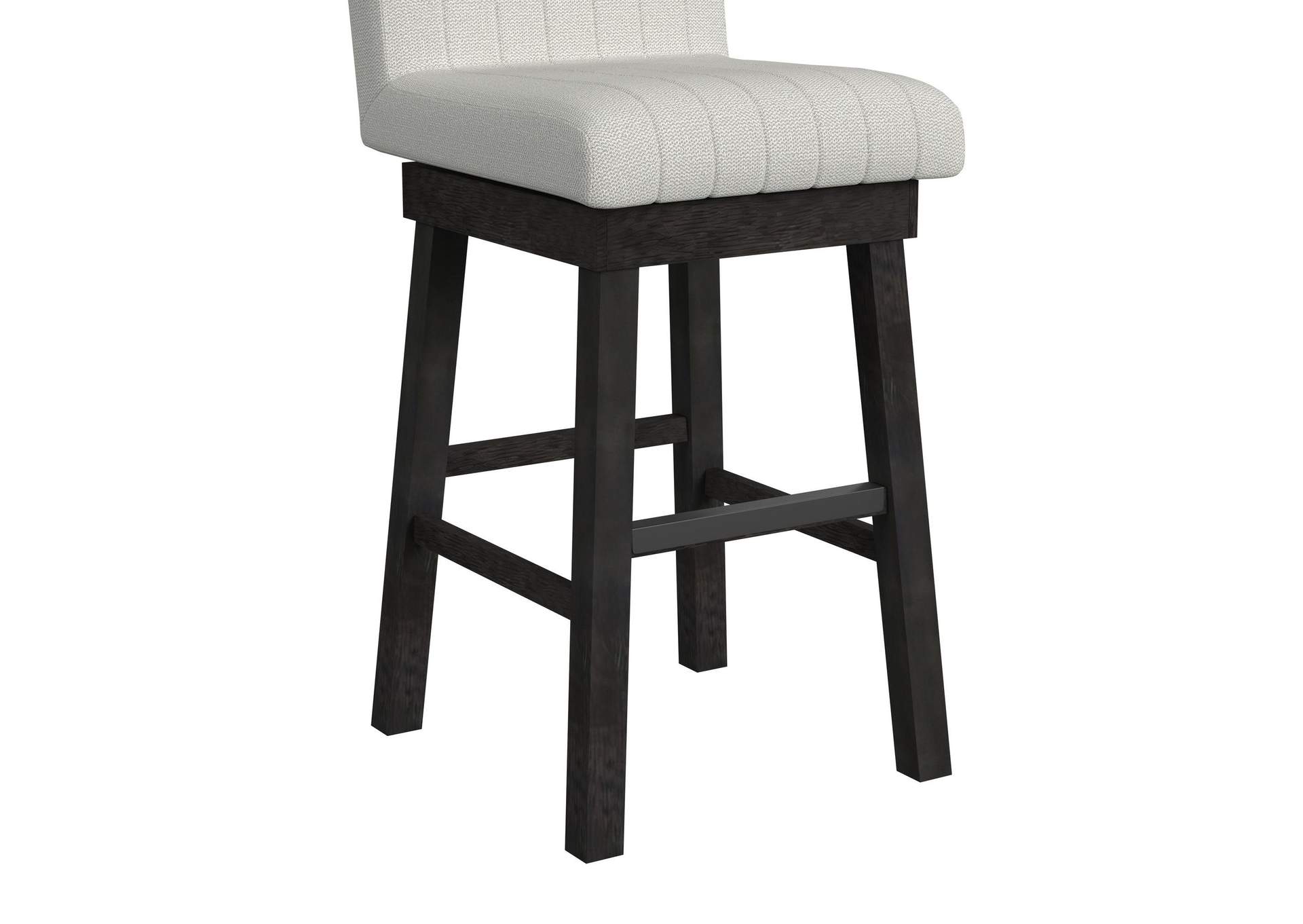 Jemma Swivel Bar Stool With Beige Linen In Dark Espresso 2 Per Carton image 5