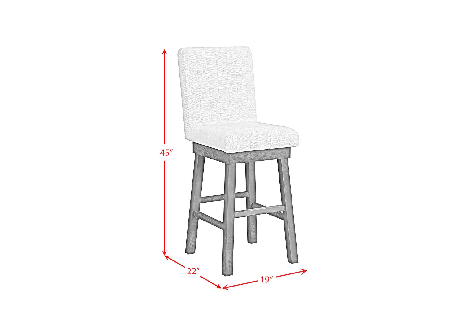 Jemma Swivel Bar Stool With Beige Linen In Dark Espresso 2 Per Carton image 6