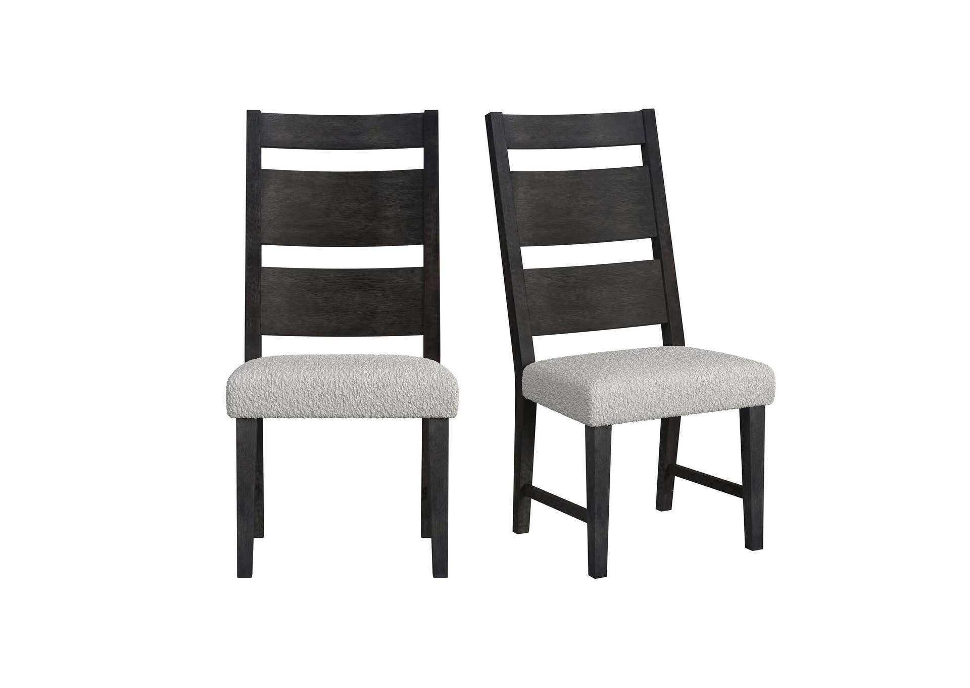 Jemma Wood Back Dining Side Chair With Beige Boucle In Dark Espresso 2 Per Carton image 8