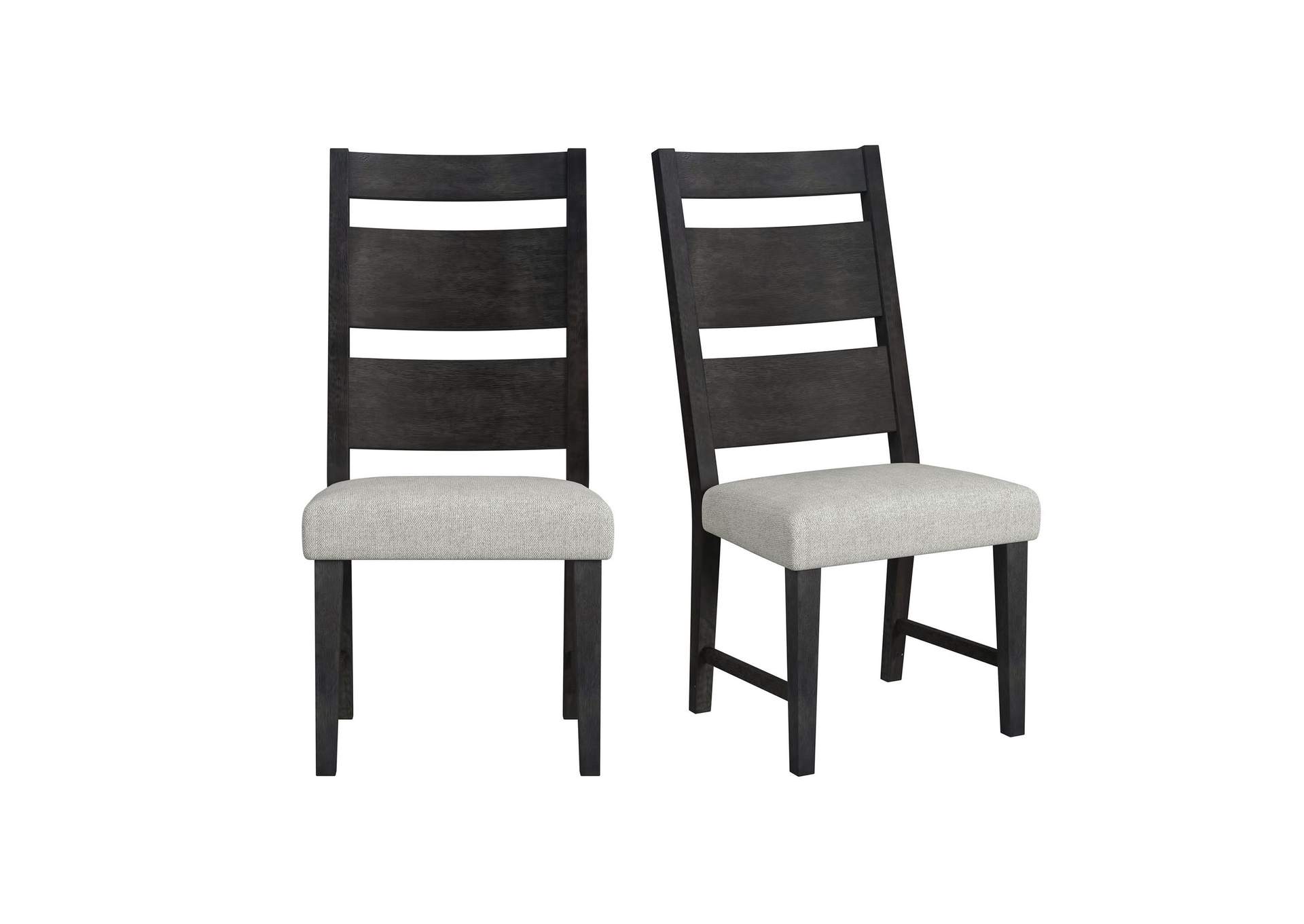 Jemma Wood Back Dining Side Chair With Beige Linen In Dark Espresso 2 Per Carton image 3