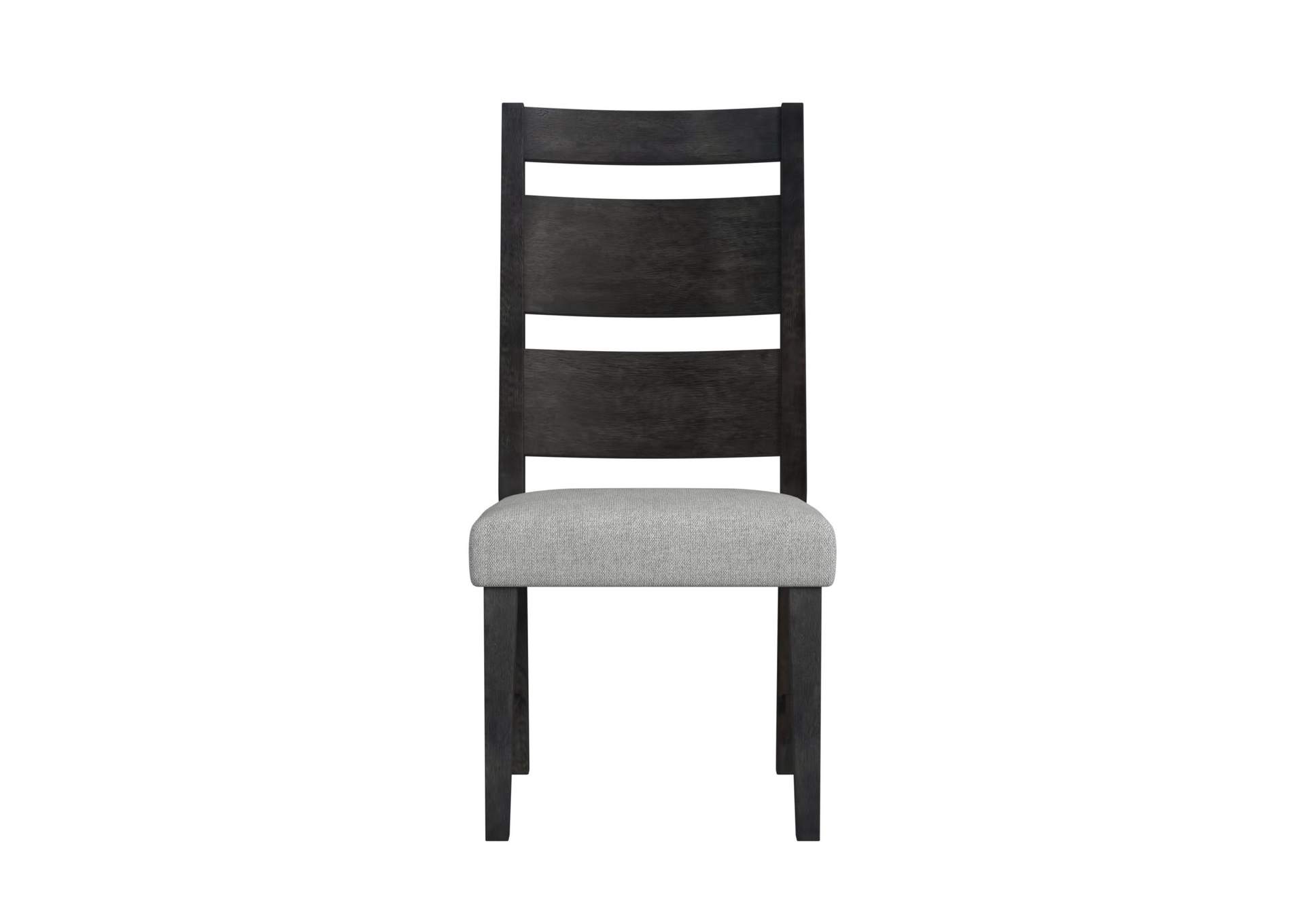 Jemma Wood Back Dining Side Chair With Light Grey Fabric In Dark Espresso 2 Per Carton image 4