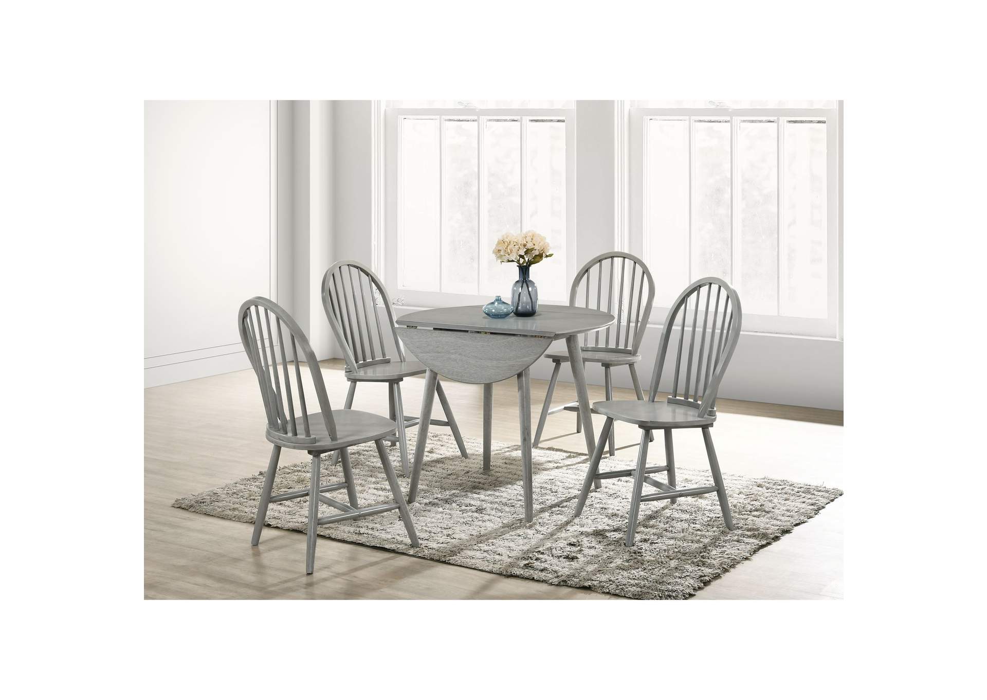 Jenson Round Folding Top Table Antique Grey 3A
