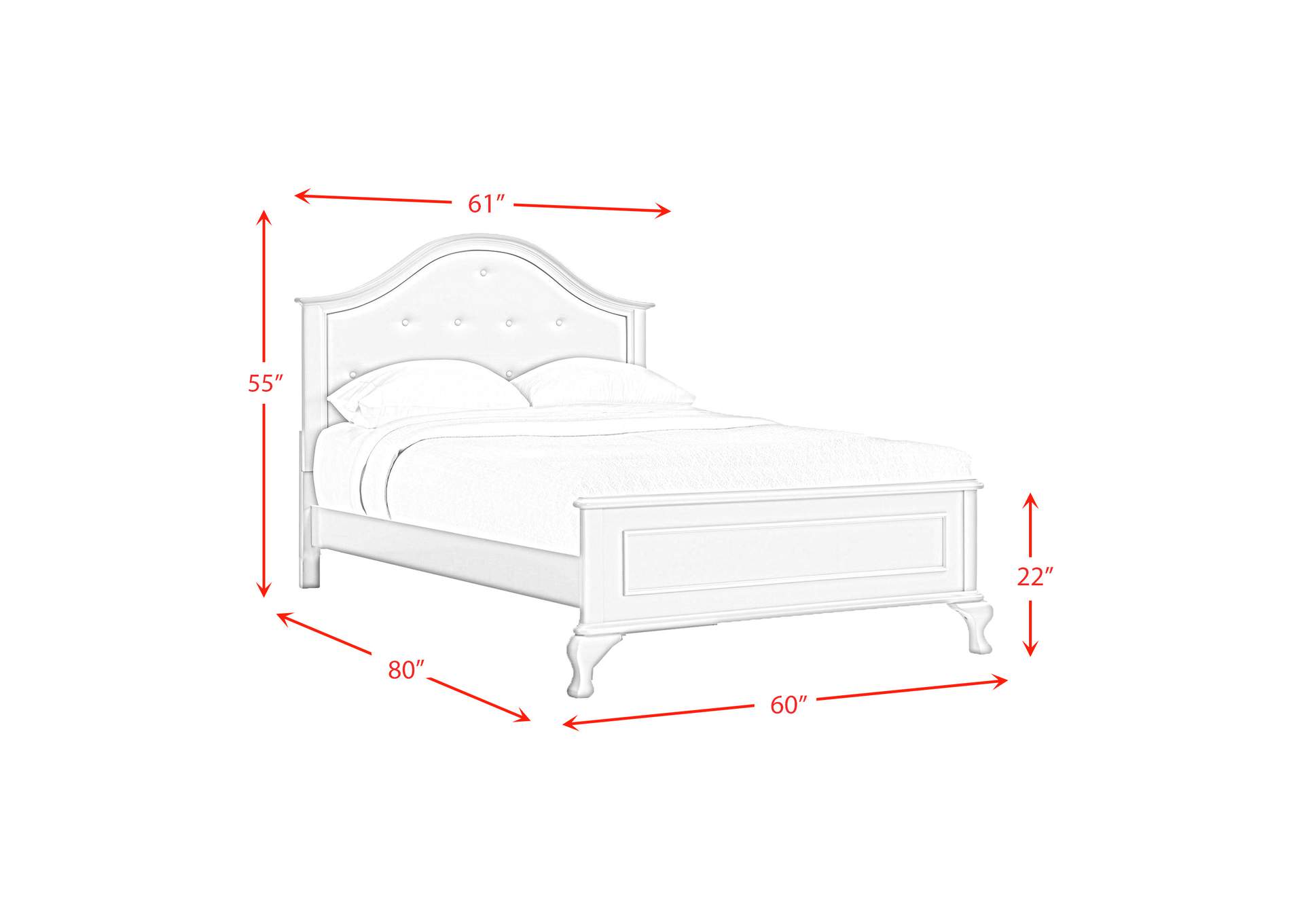 Jesse Full Panel With Trundle 3 Piece Bedroom Set