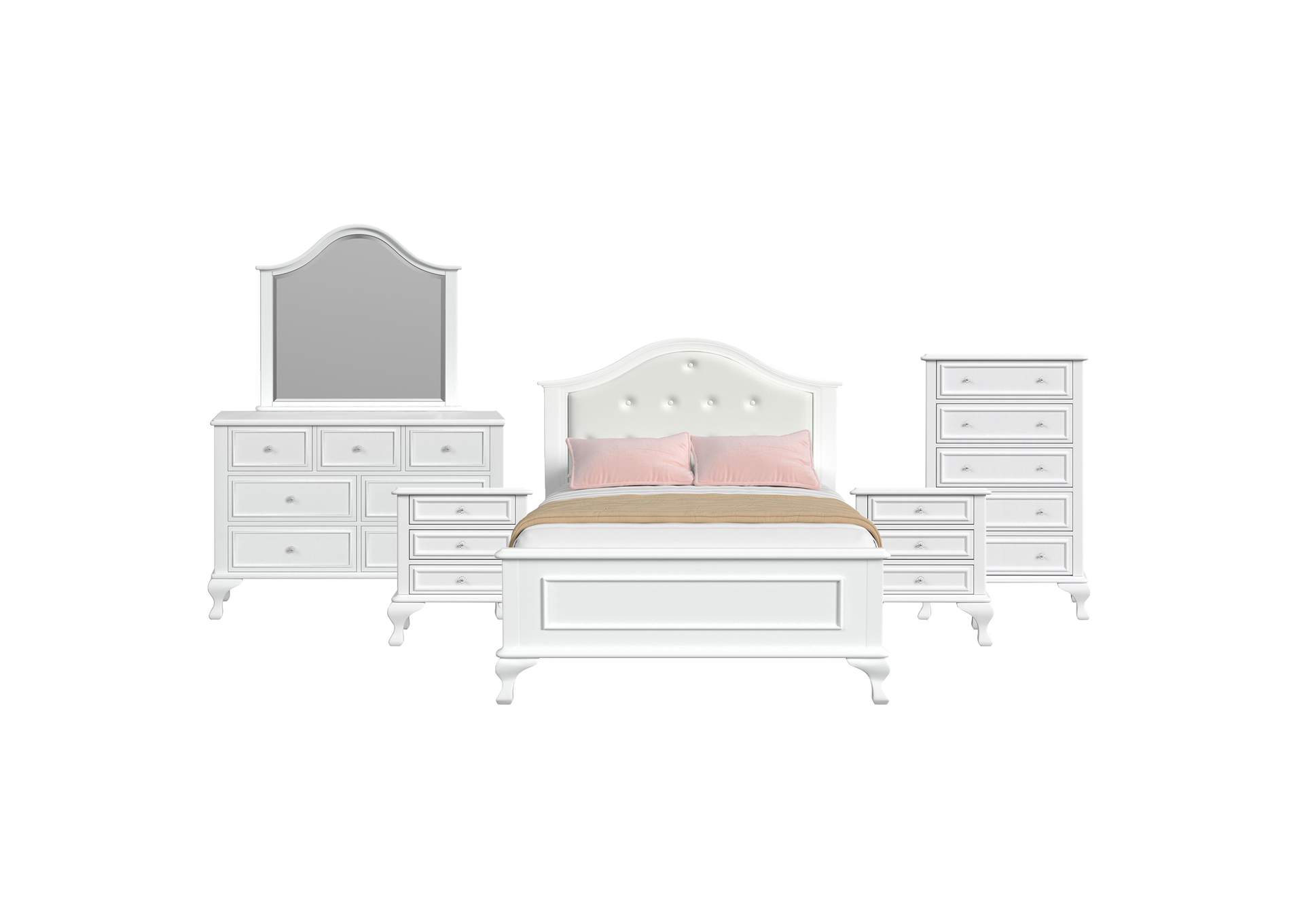 Jesse Full Panel 6 Piece Bedroom Set image 15