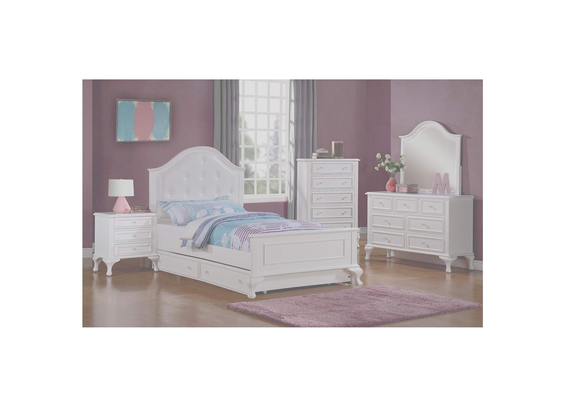 Jesse Twin Panel Bed With Trundle image 1