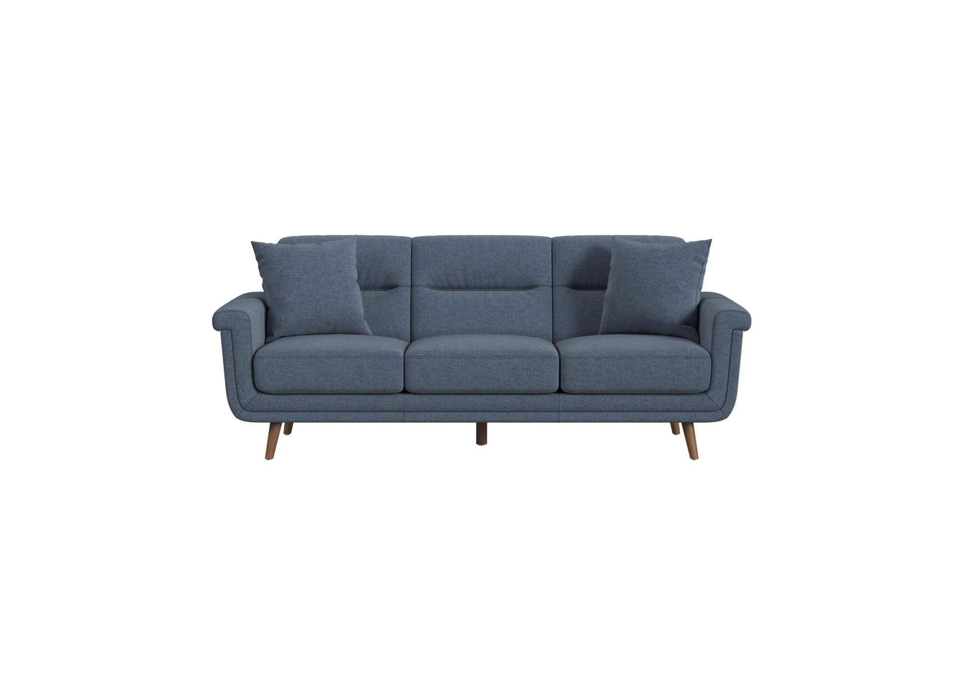 Jetta Sofa In Marlin Blue With 2 Self Pillows image 4