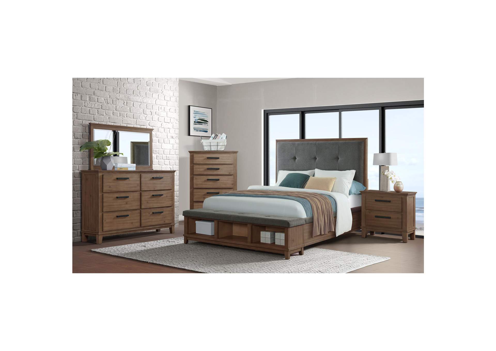 Jolene 6 - Drawer Dresser In Grey image 1