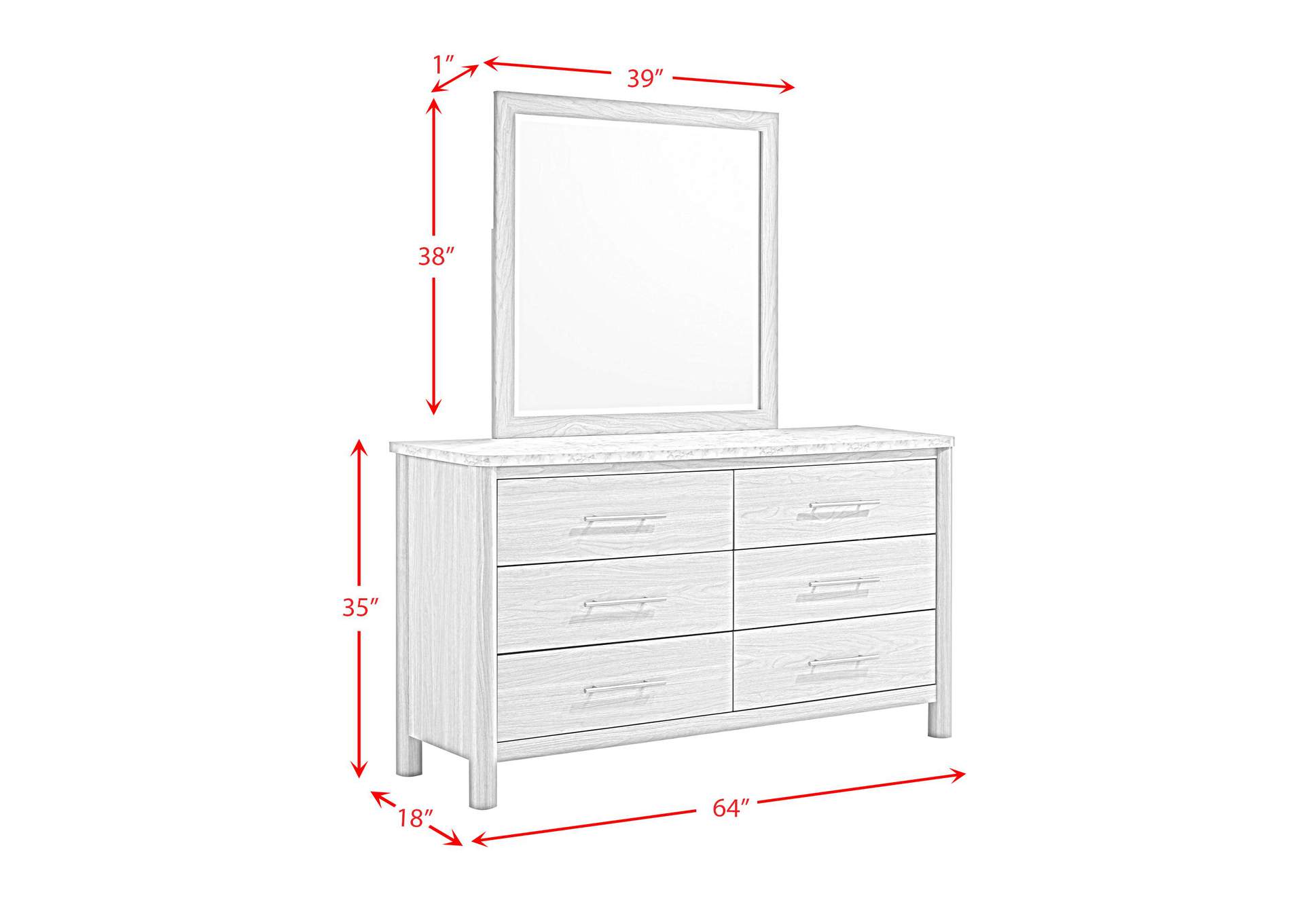 Jonas Dresser And Mirror Set In Natural image 6