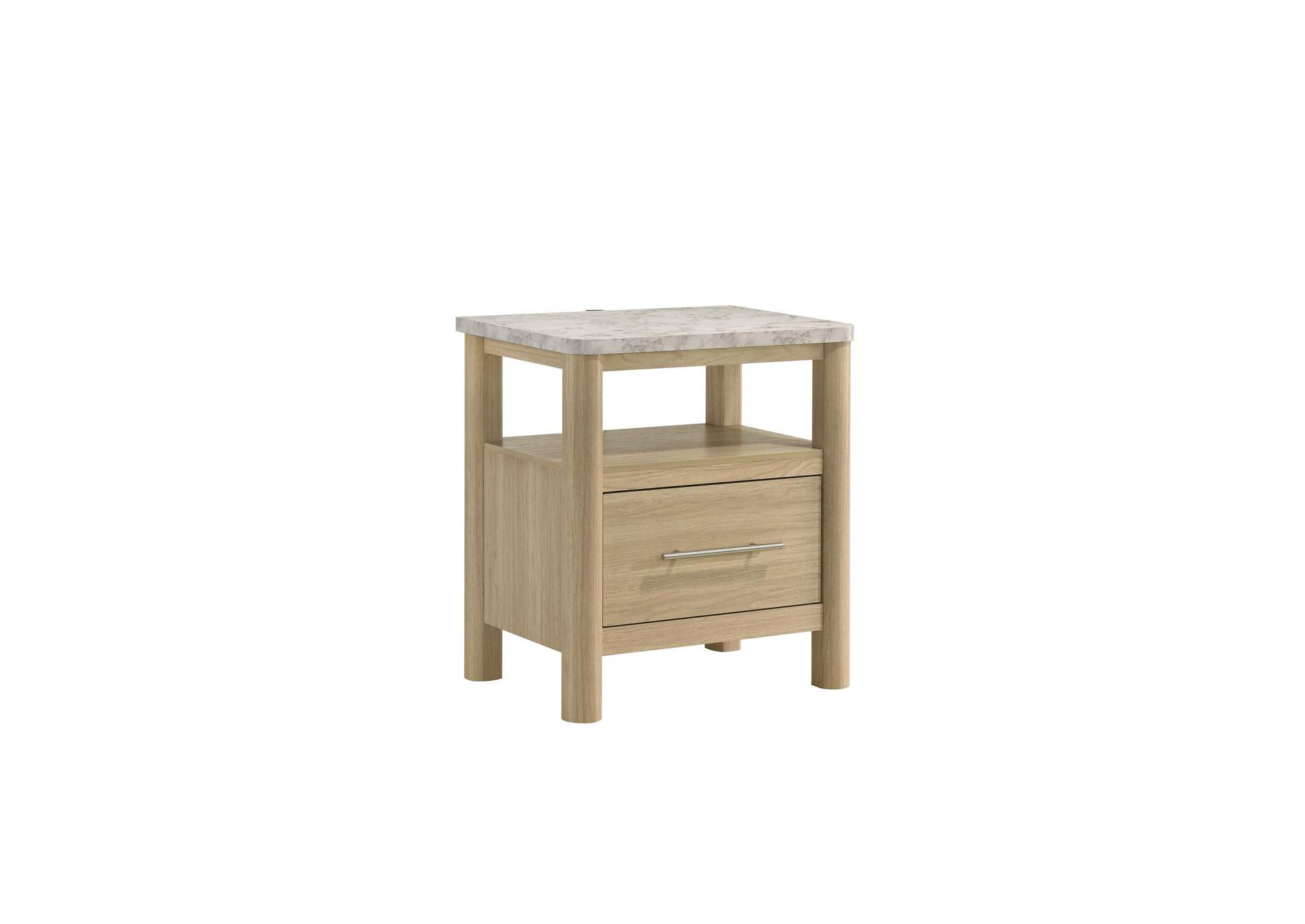 Jonas Nightstand With USB In Natural image 8