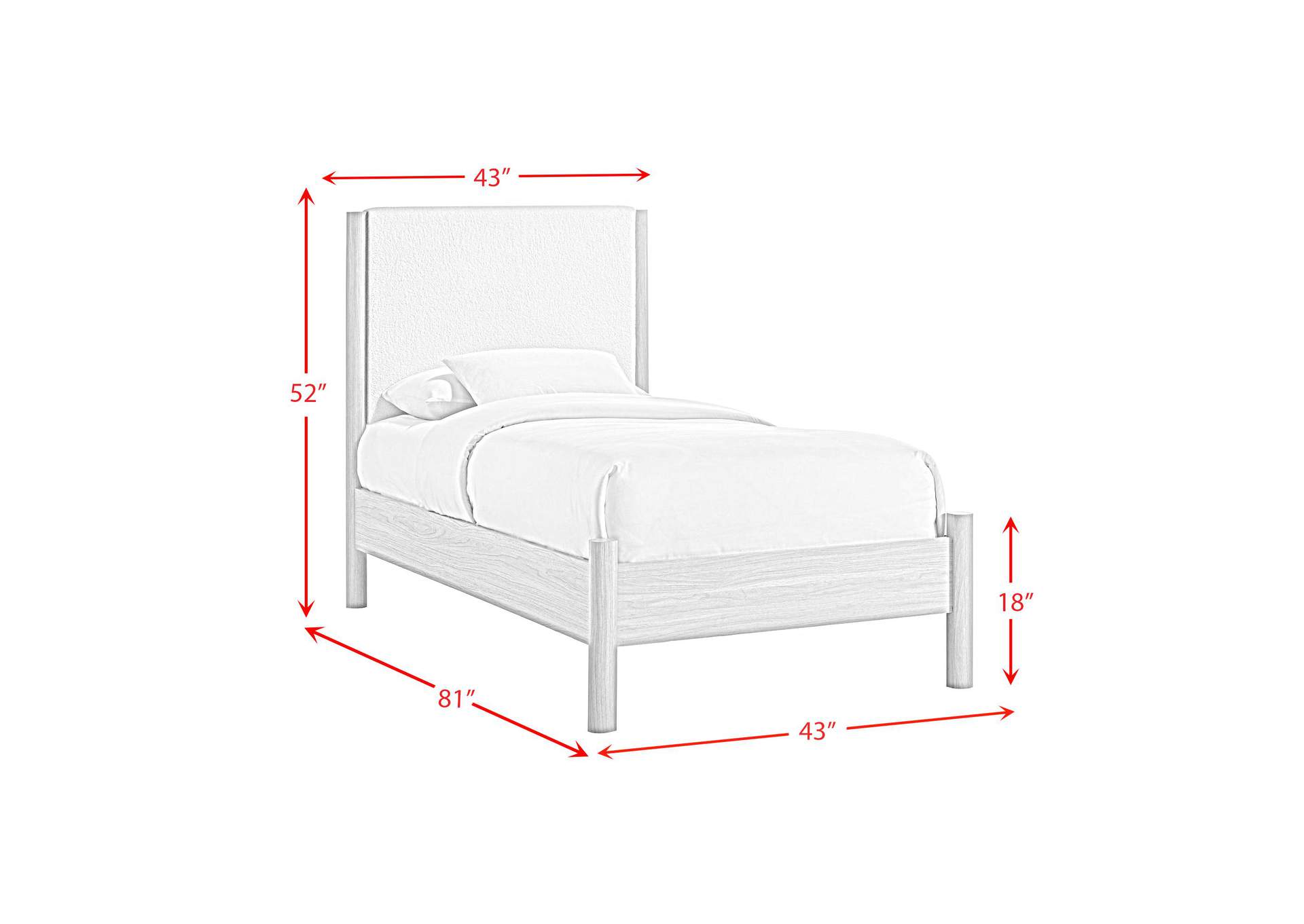 Jonas Twin Bed In Natural image 5